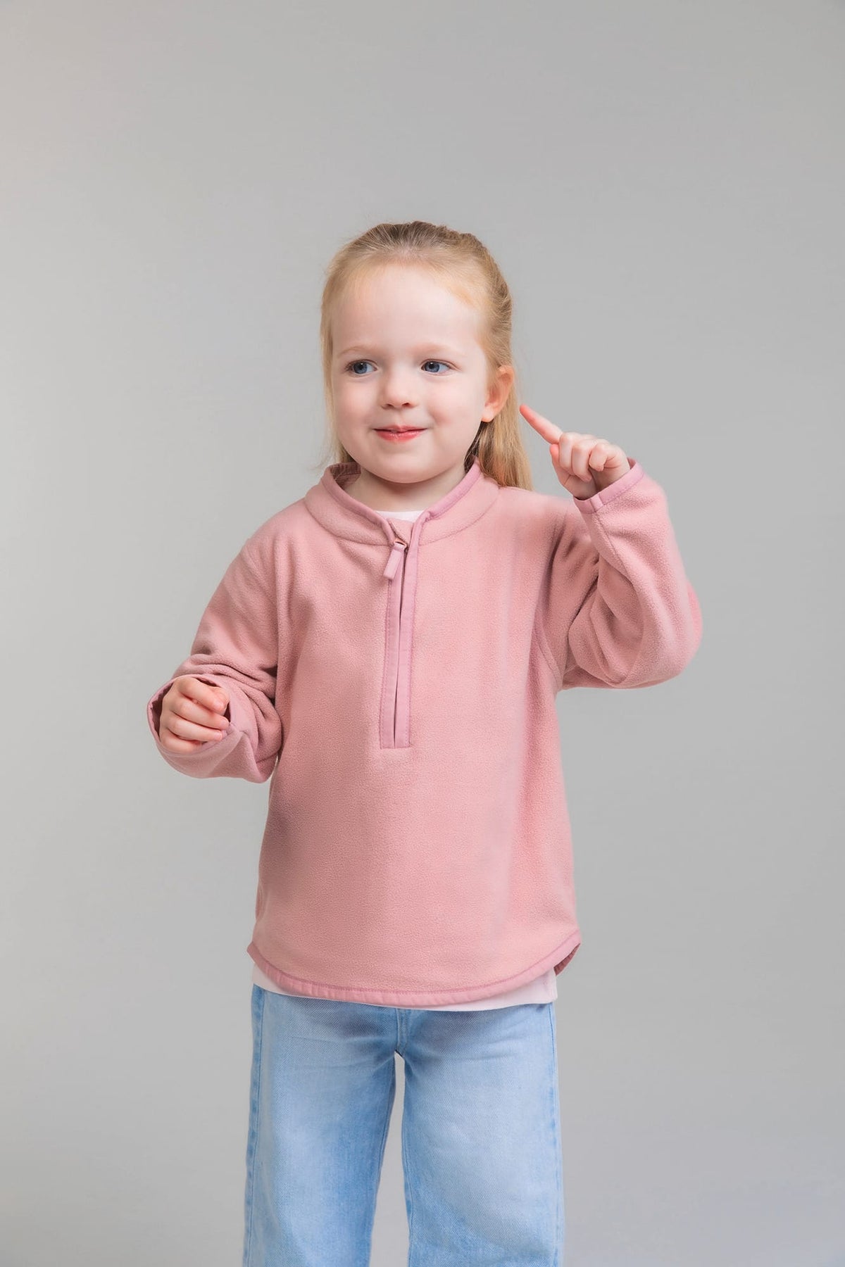 Larkwood LW031 Kinderfleece met1/4 rits