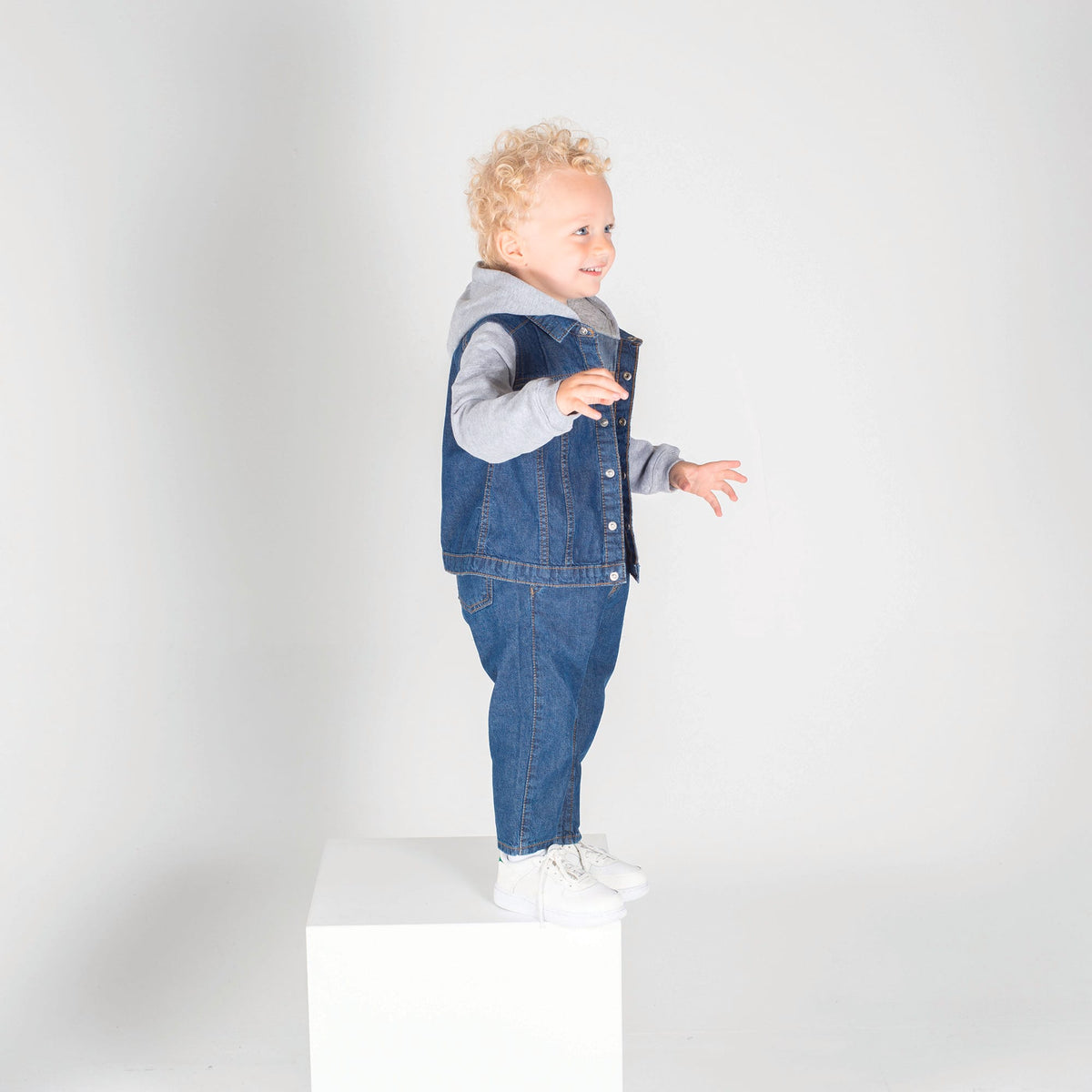 Larkwood LW750 Jeansjasje met capuchon voor kinderen