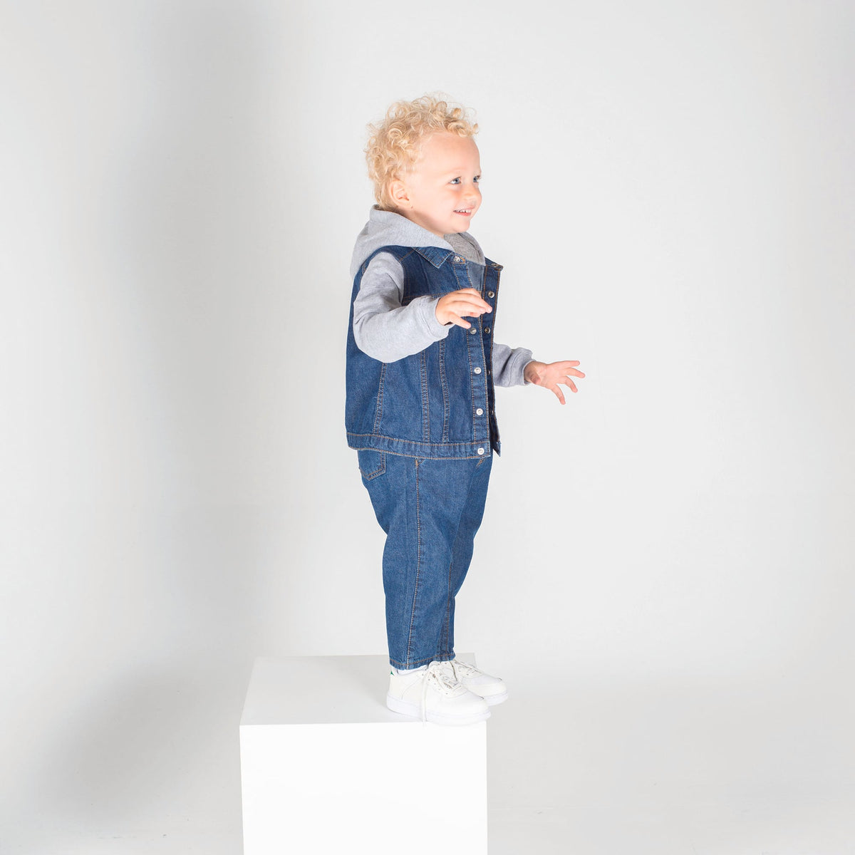 Larkwood LW750 Jeansjasje met capuchon voor kinderen