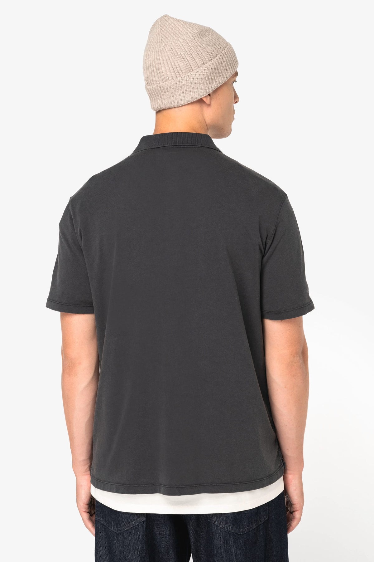 Native Spirit NS201 Ecologische verwassen herenpolo van jersey