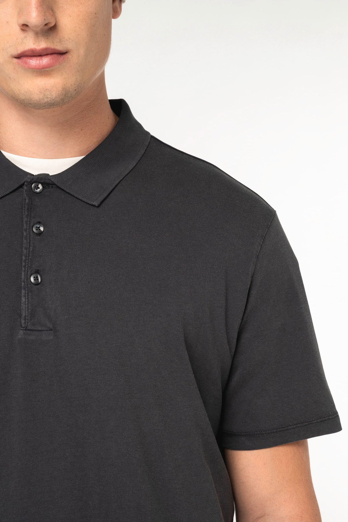 Native Spirit NS201 Ecologische verwassen herenpolo van jersey