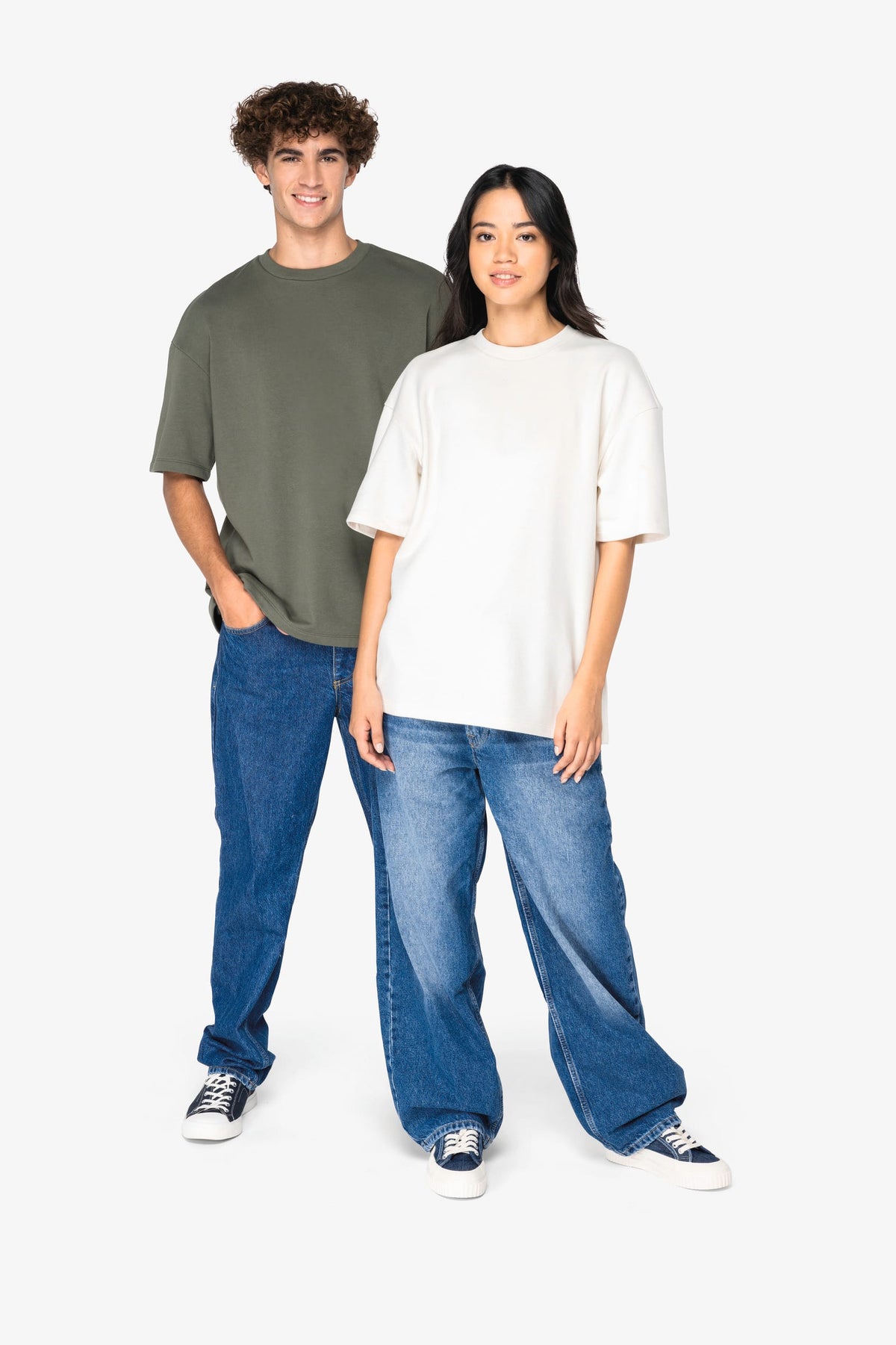 Native Spirit NS308 Ecologisch oversized unisex T-shirt French Terry