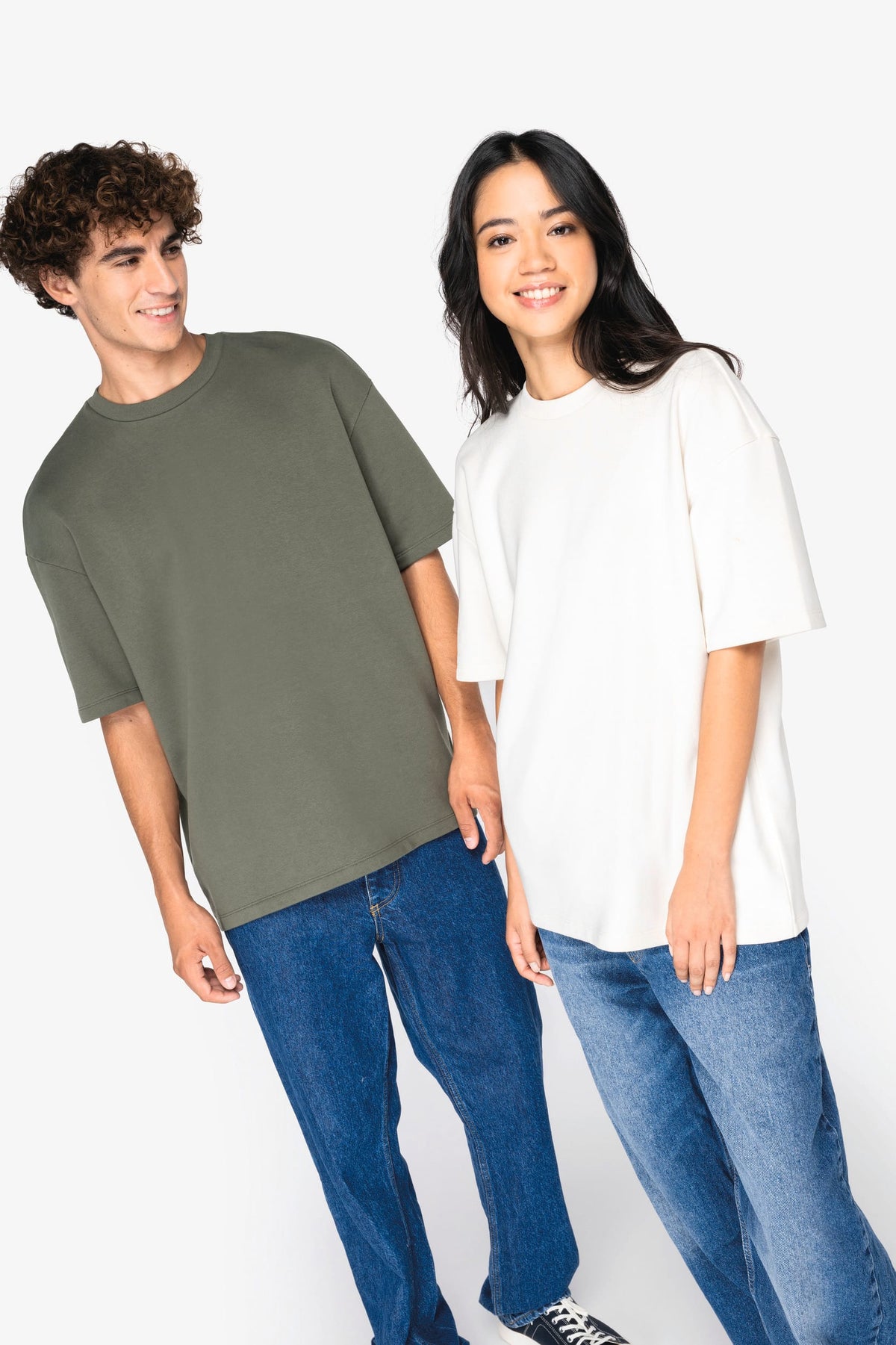Native Spirit NS308 Ecologisch oversized unisex T-shirt French Terry