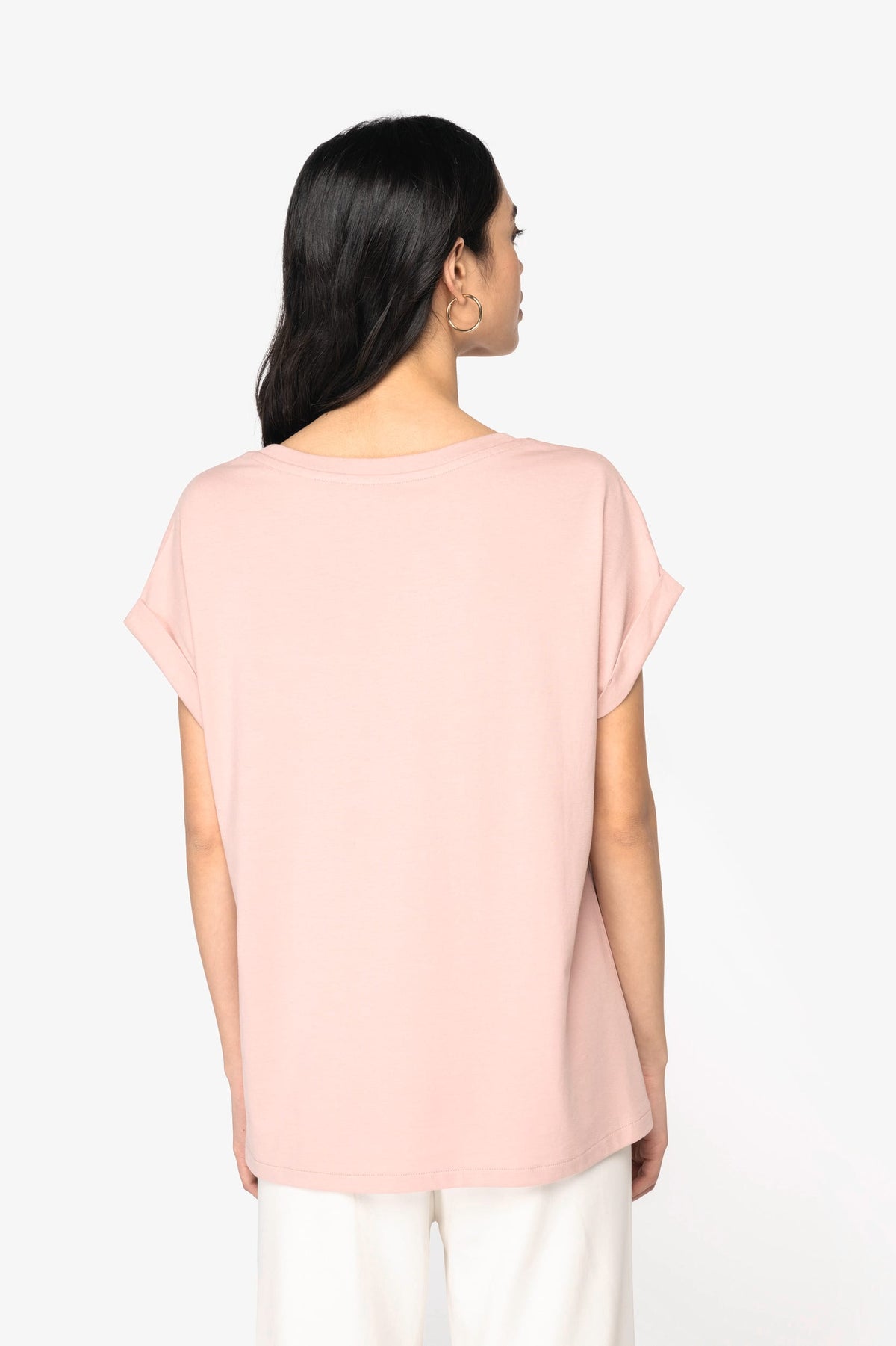 Native Spirit NS309 Ecologisch dames t-shirt met mouwen met omslag
