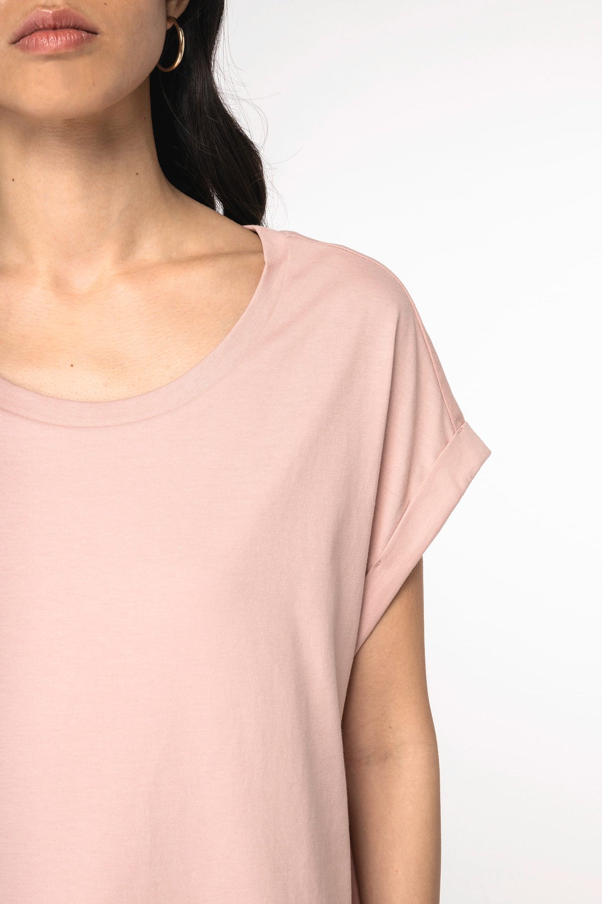 Native Spirit NS309 Ecologisch dames t-shirt met mouwen met omslag