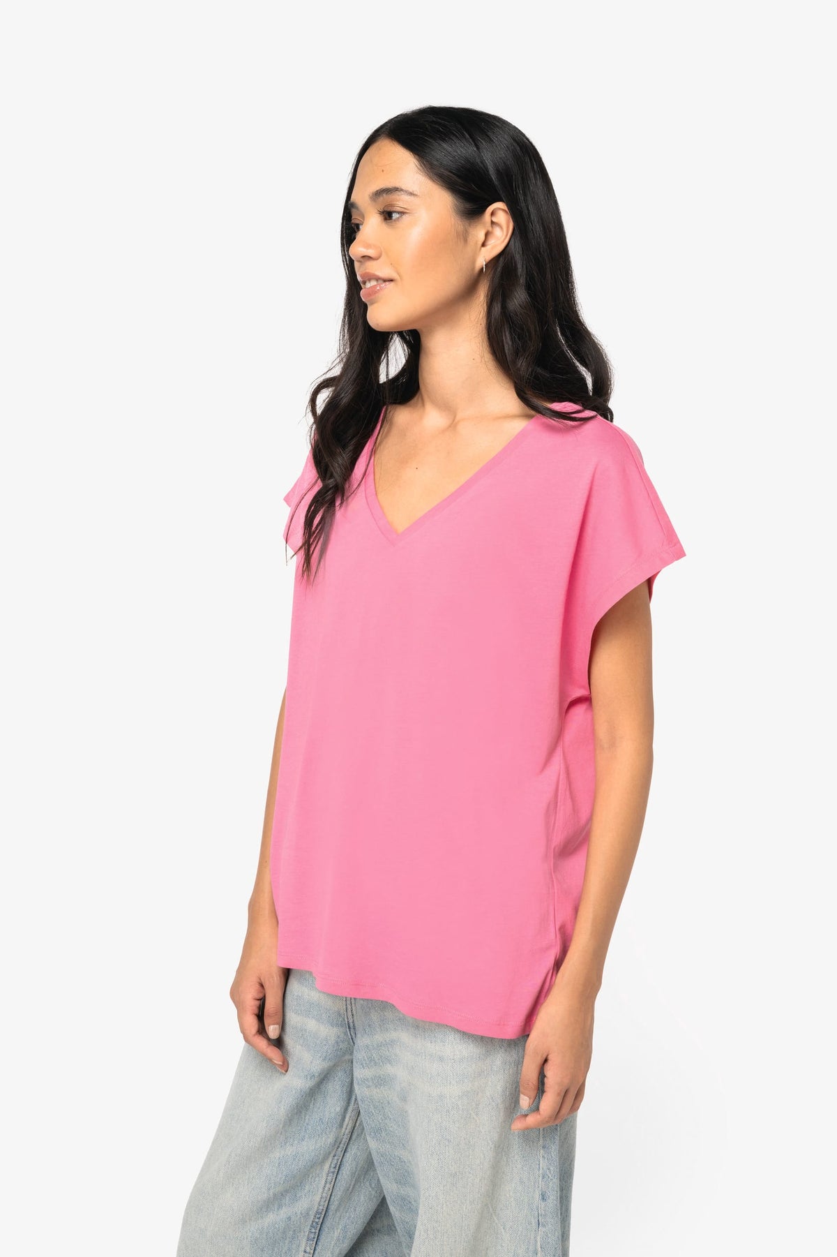 Native Spirit NS312 Ecologisch baggy dames T-shirt V-hals
