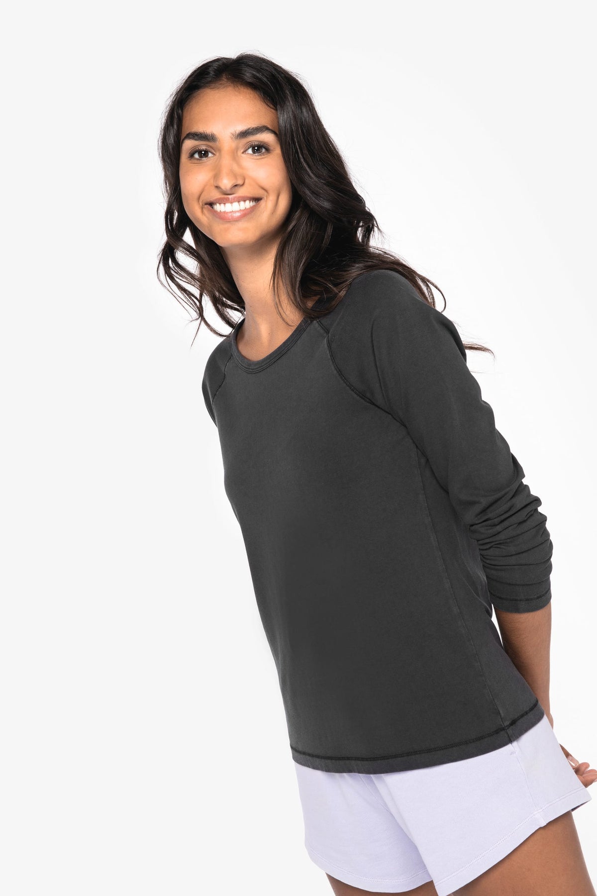 Native Spirit NS339 Ecologisch dames T-shirt met lange raglanmouwen