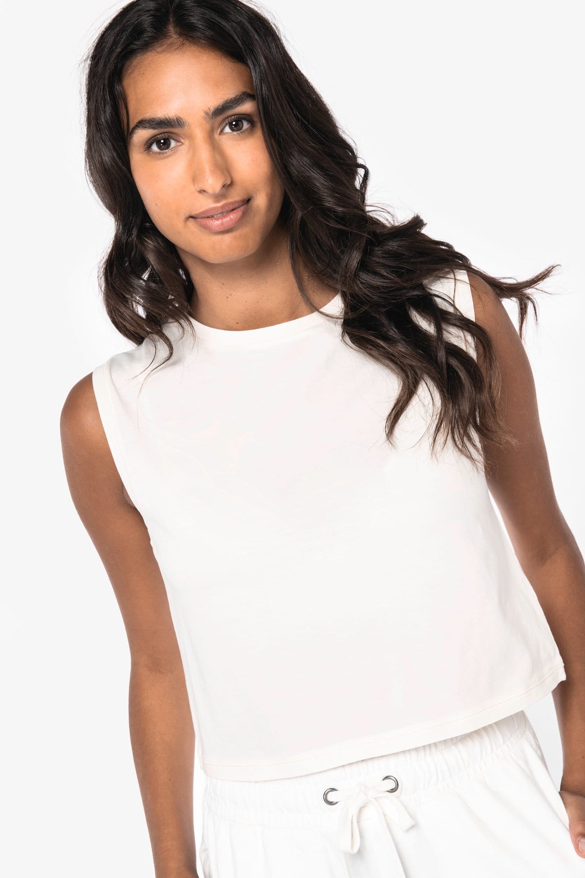 Native Spirit NS342 Ecologisch cropped mouwloos dames-T-shirt