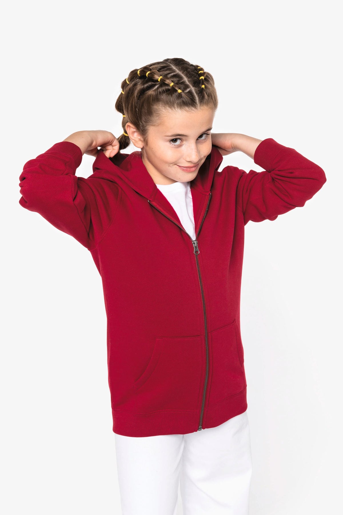 Native Spirit NS405 Ecologisch kindersweatvest met capuchon
