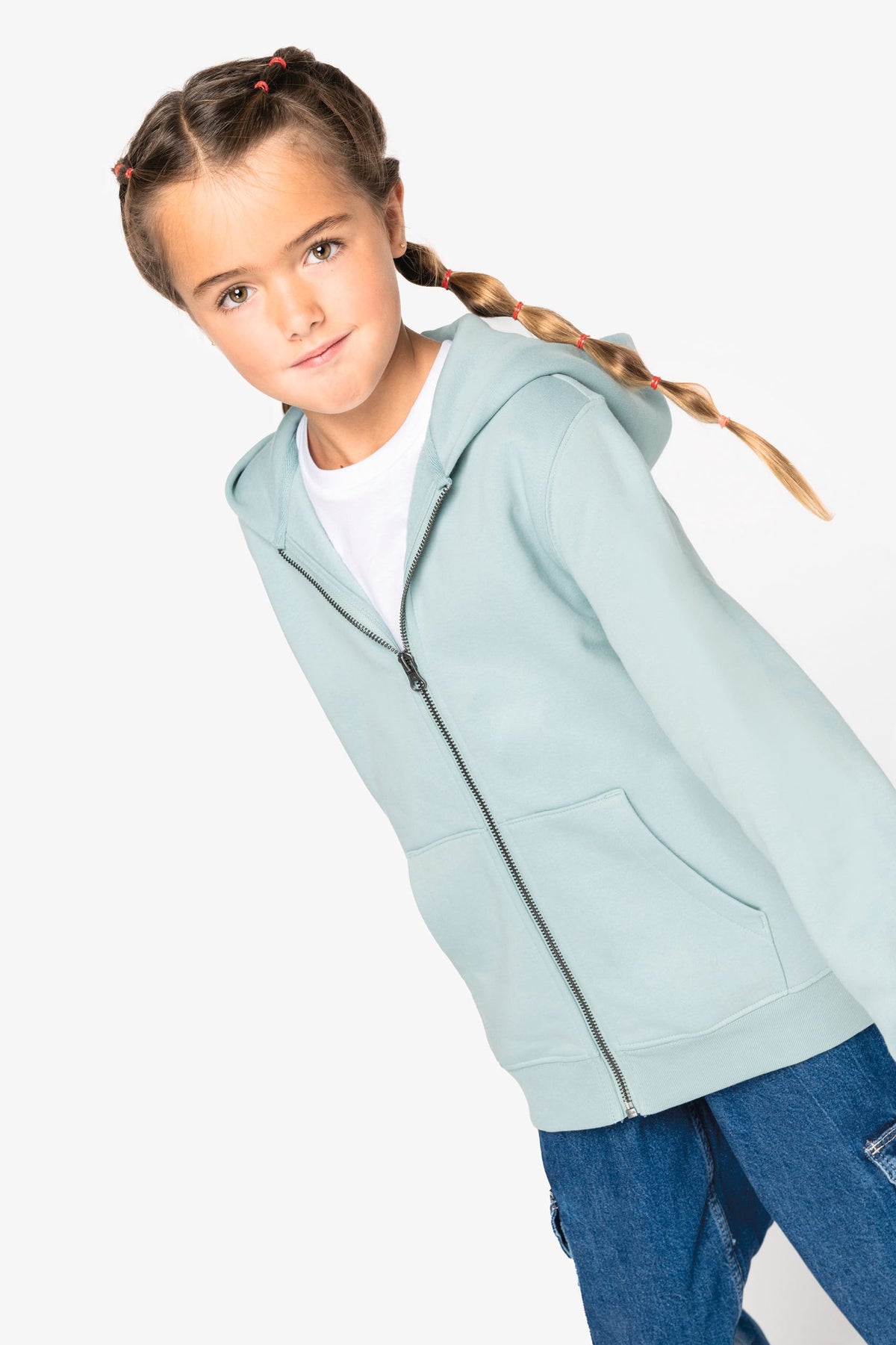 Native Spirit NS405 Ecologisch kindersweatvest met capuchon
