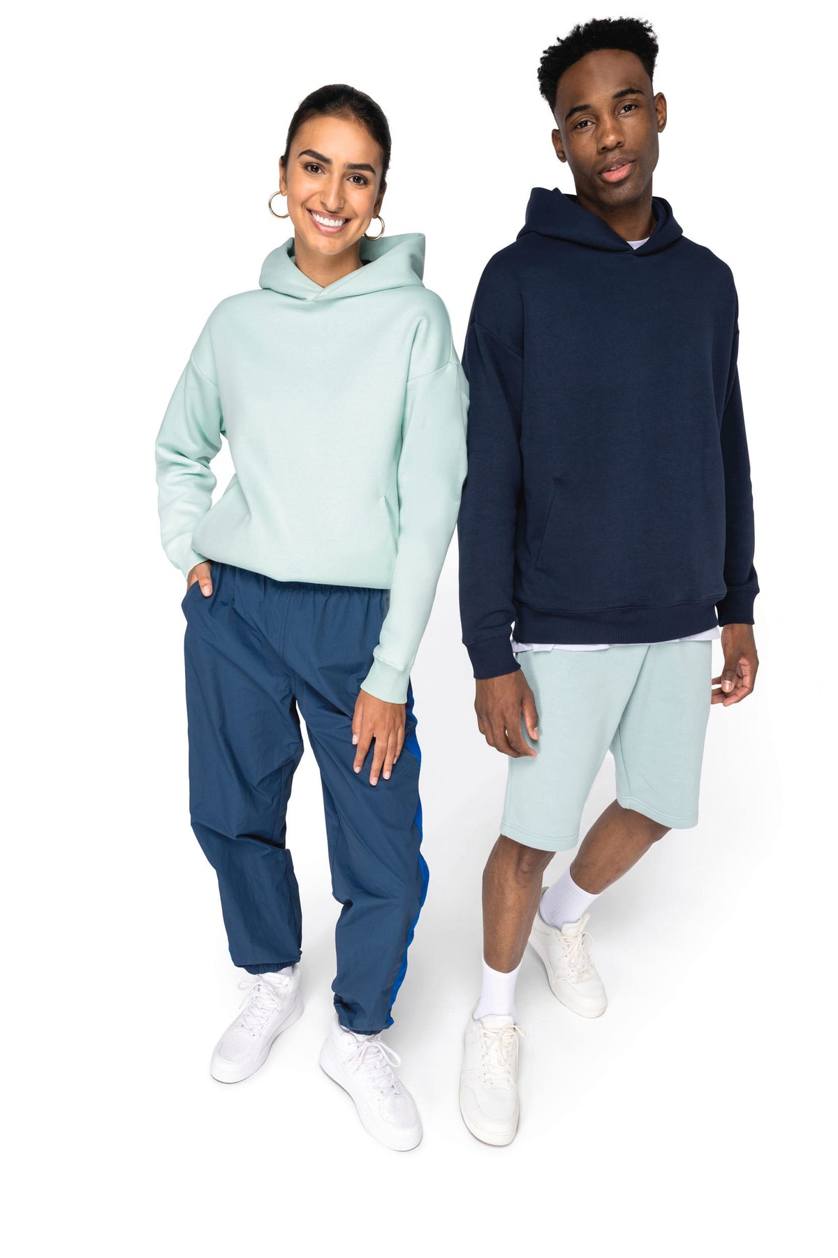 Native Spirit NS408 Ecologische unisex oversized sweater met capuchon