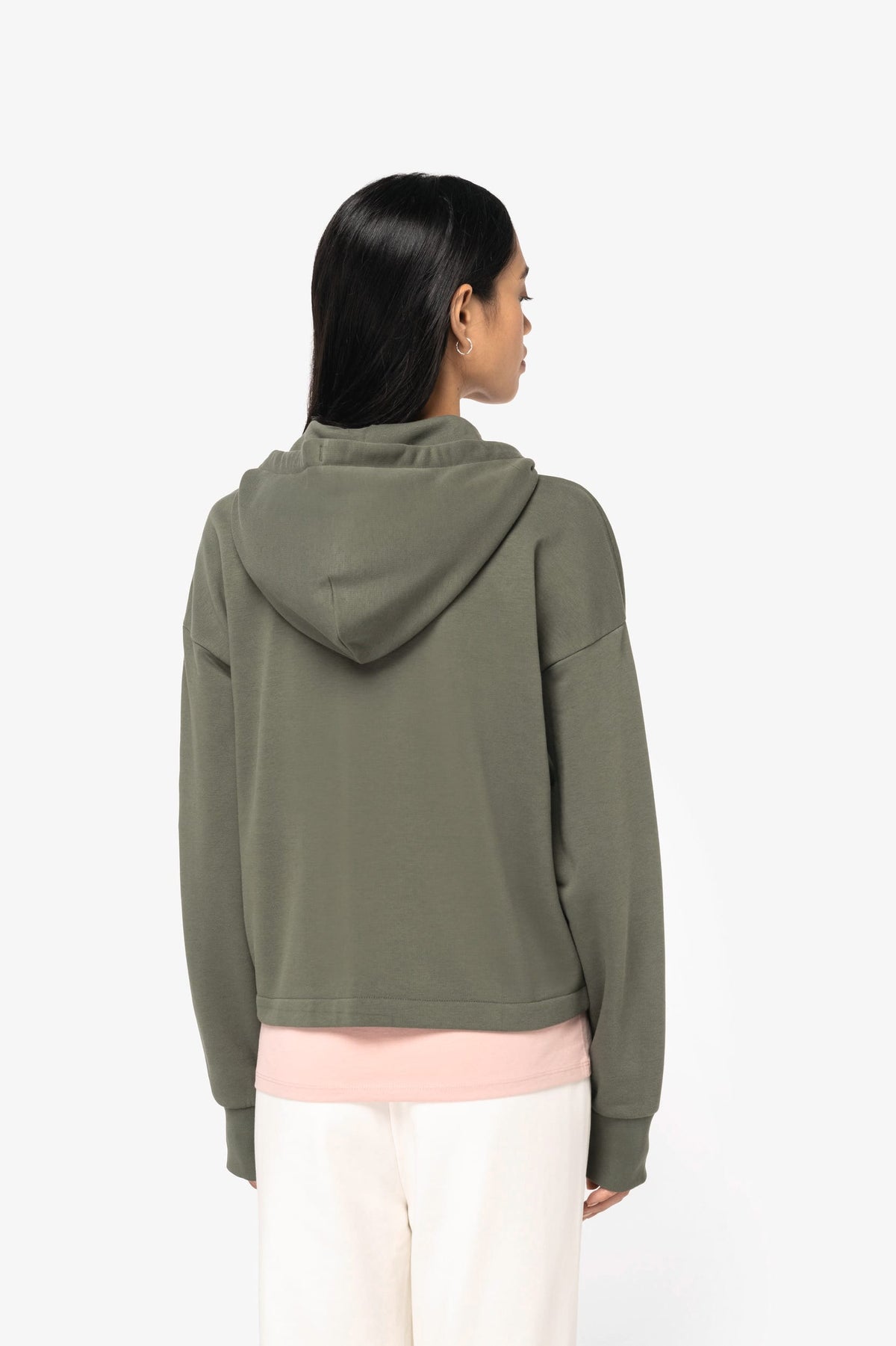 Native Spirit NS409 Ecologische sweatvest met capuchon French Terry