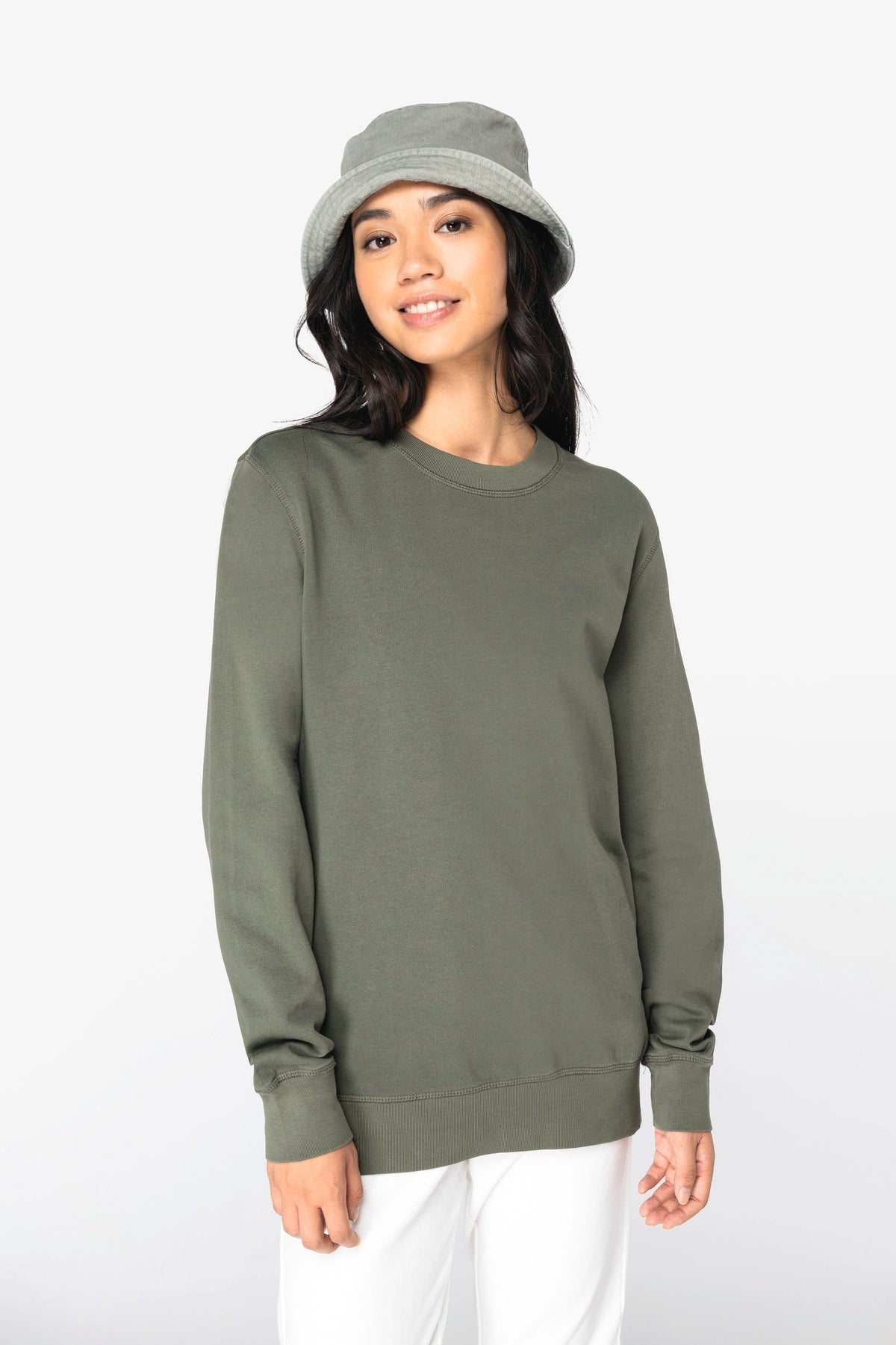 Native Spirit NS414 Ecologische unisex sweater met ronde hals French Terry
