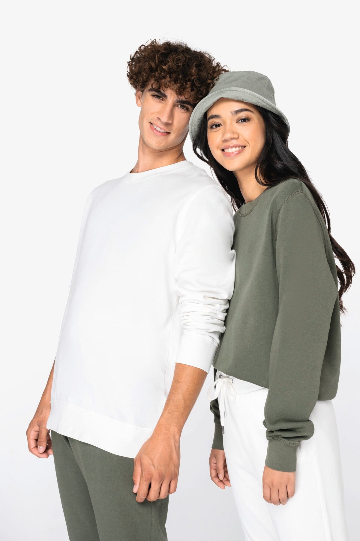 Native Spirit NS414 Ecologische unisex sweater met ronde hals French Terry