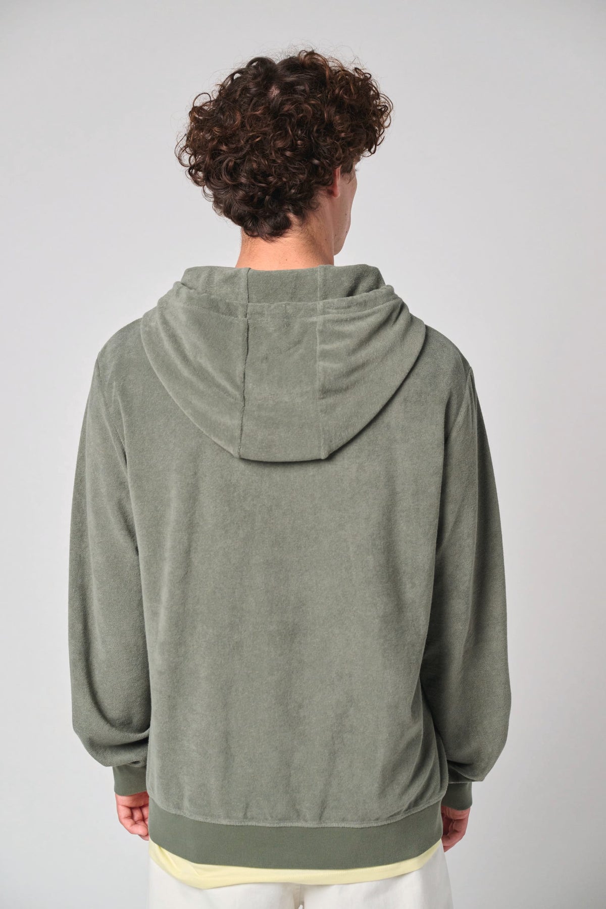 Native Spirit NS419 Ecologische badstof sweater met rits en capuchon