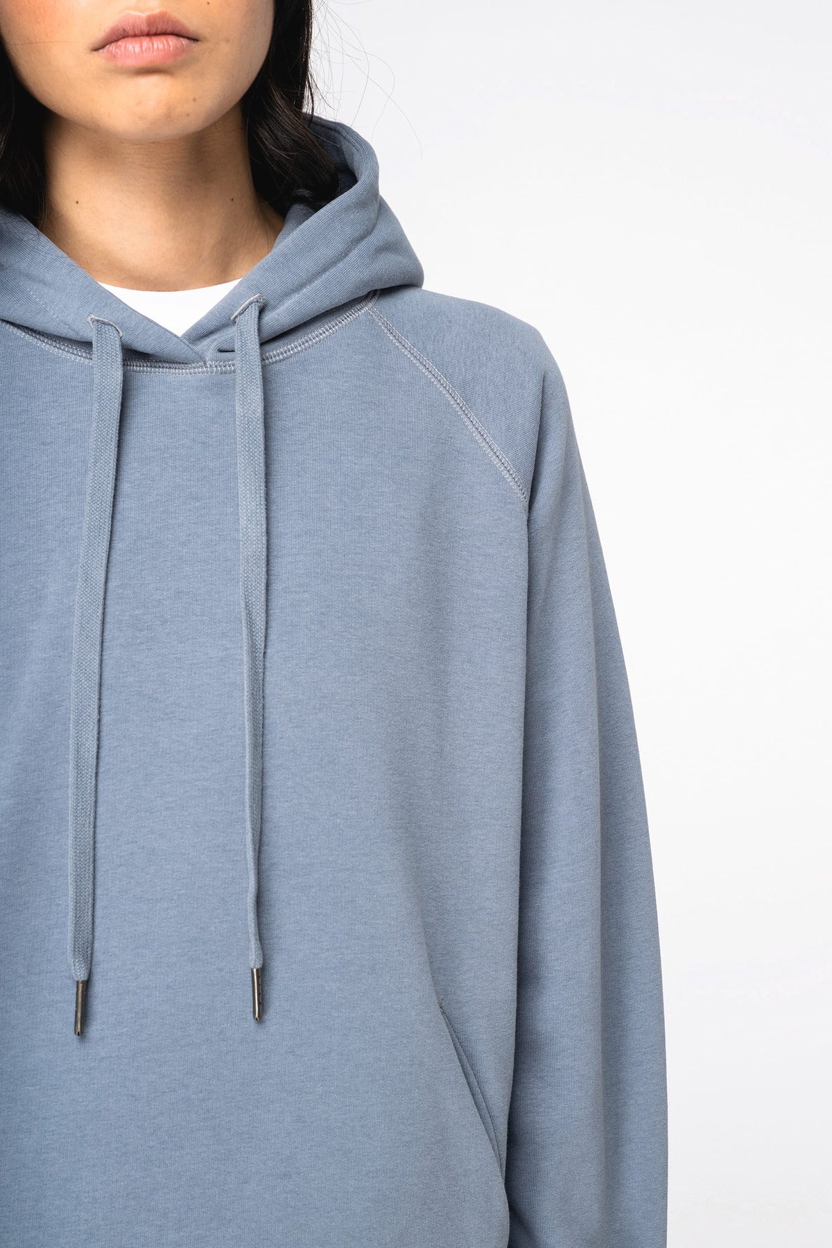 Native Spirit NS422 Ecologische damessweater met capuchon en raglanmouwen