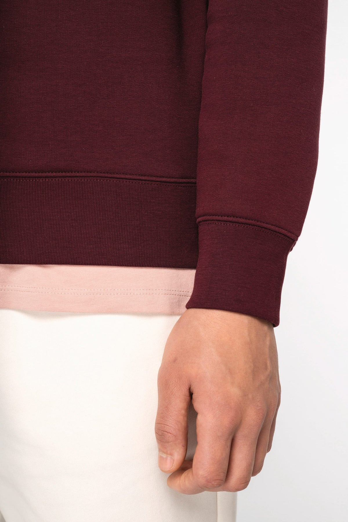Native Spirit NS428 Ecologische herensweater met opstaande ritskraag