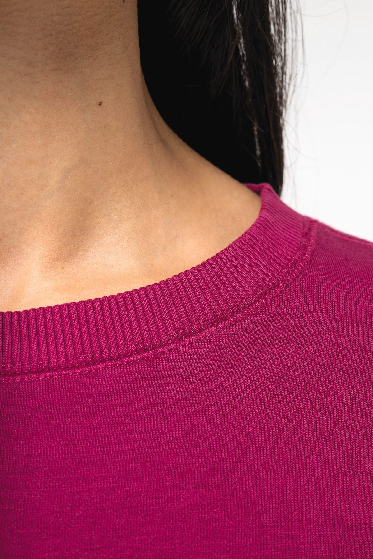 Native Spirit NS429 Ecologische cropped damessweater met ronde hals