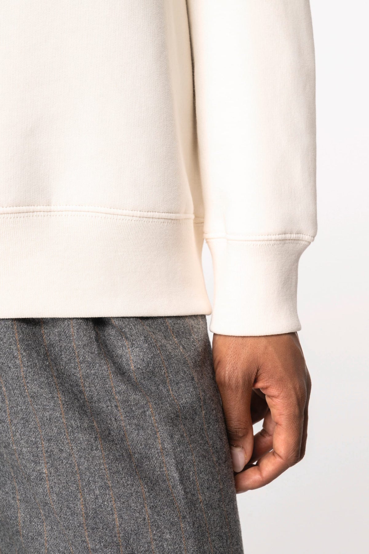 Native Spirit NS432 Ecologische unisex sweater met kwartrits, polokraag en afhangende schouders