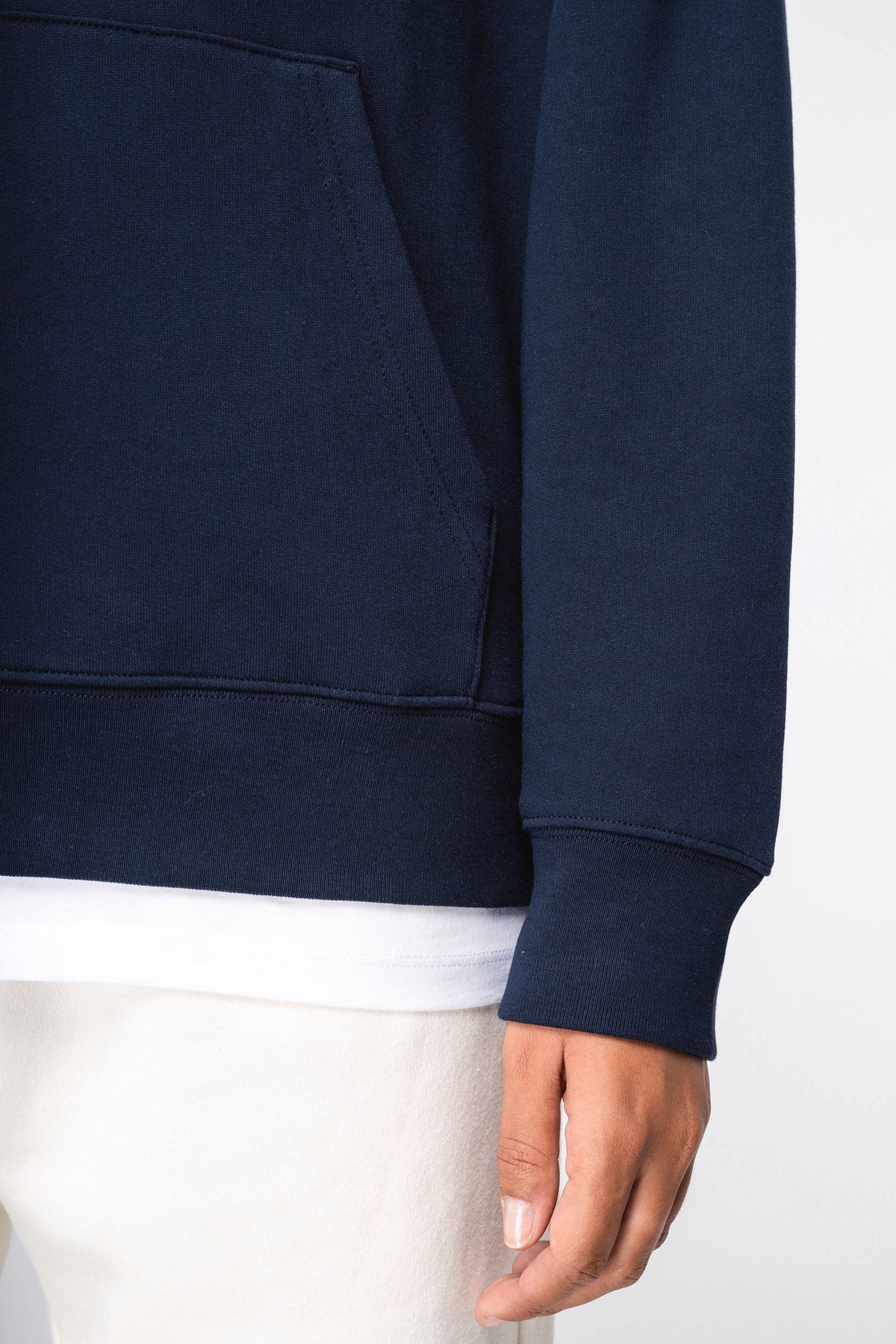 Native Spirit NS436 Ecologische unisex sweater met capuchon en verlaagde schouders in geborsteld fleece