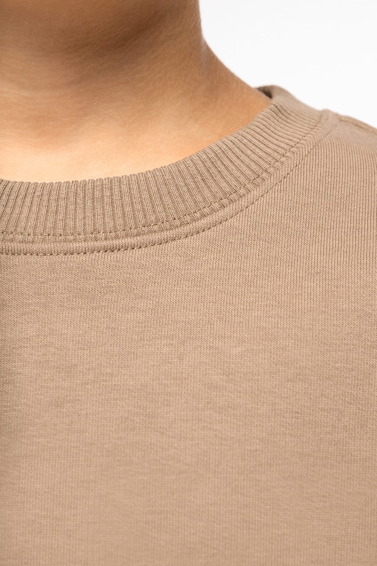 Native Spirit NS437 Ecologische cropped kindersweater met ronde hals