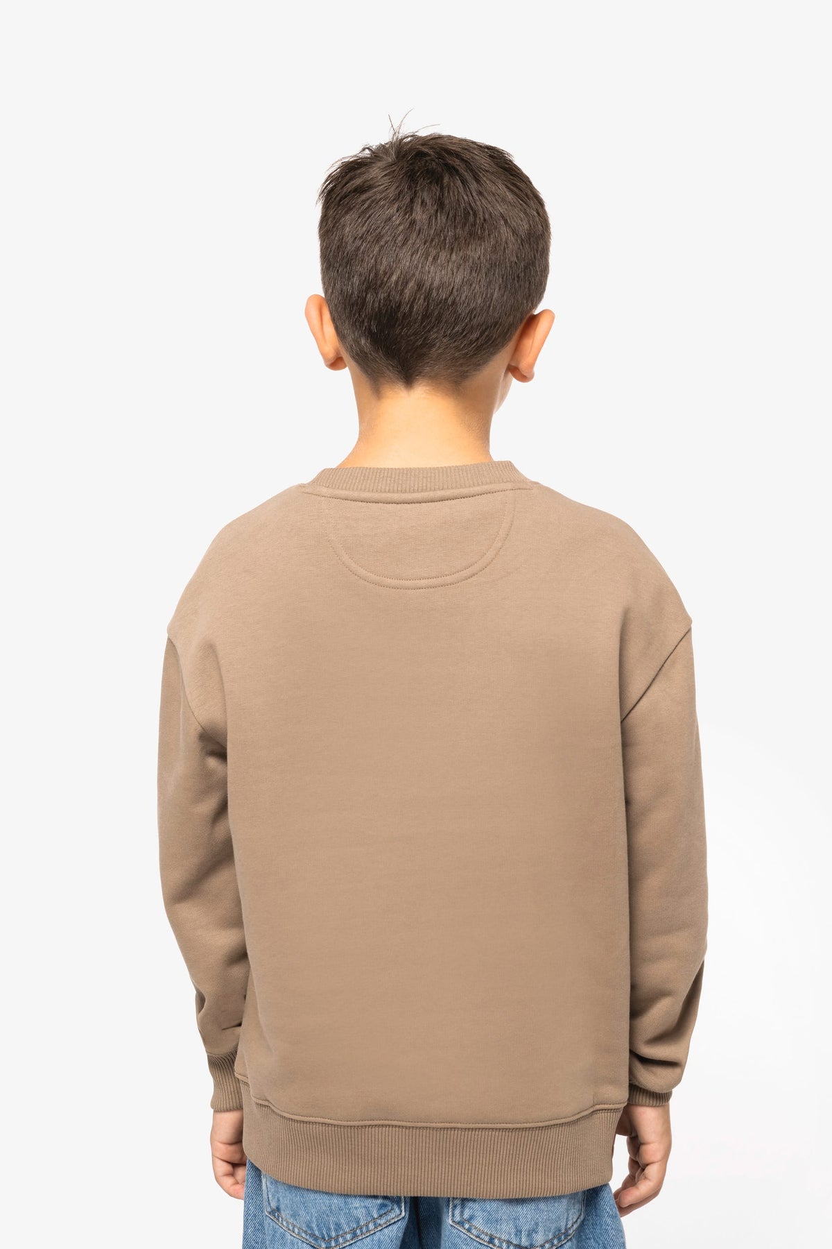 Native Spirit NS437 Ecologische cropped kindersweater met ronde hals