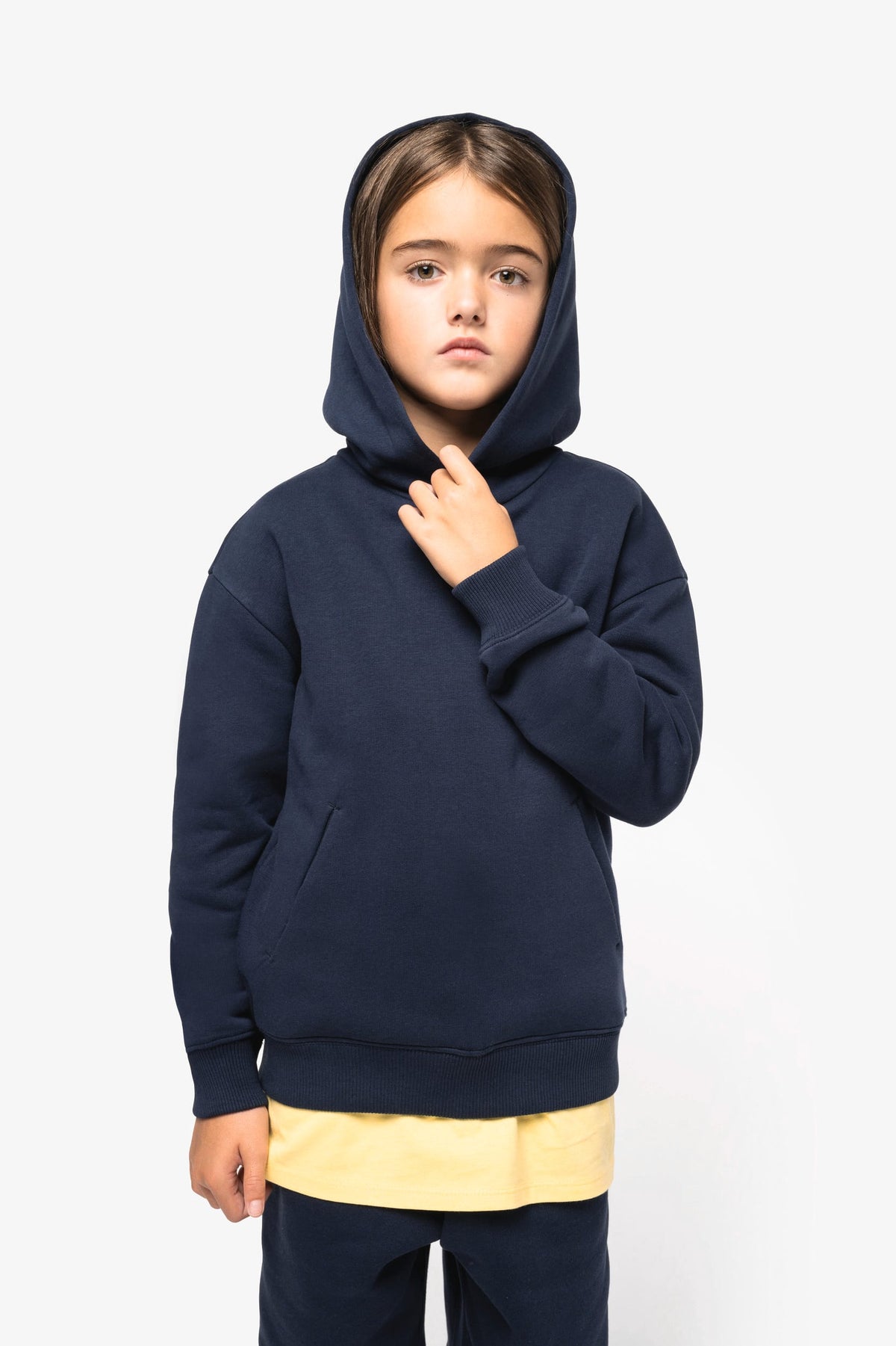 Native Spirit NS438 Ecologische oversized kindersweater met capuchon
