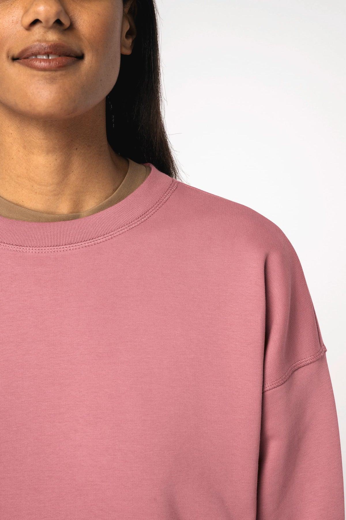 Native Spirit NS439 Ecologische dames sweater met ronde hals en verlaagde schouders