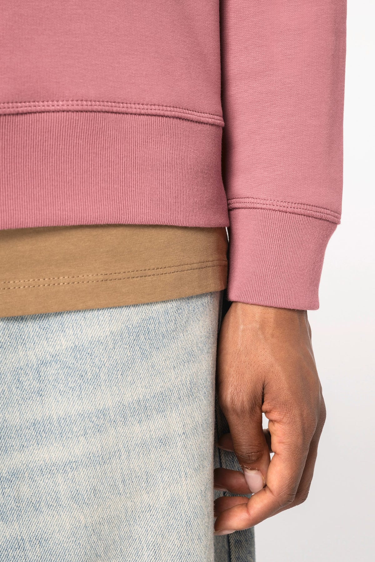Native Spirit NS439 Ecologische dames sweater met ronde hals en verlaagde schouders