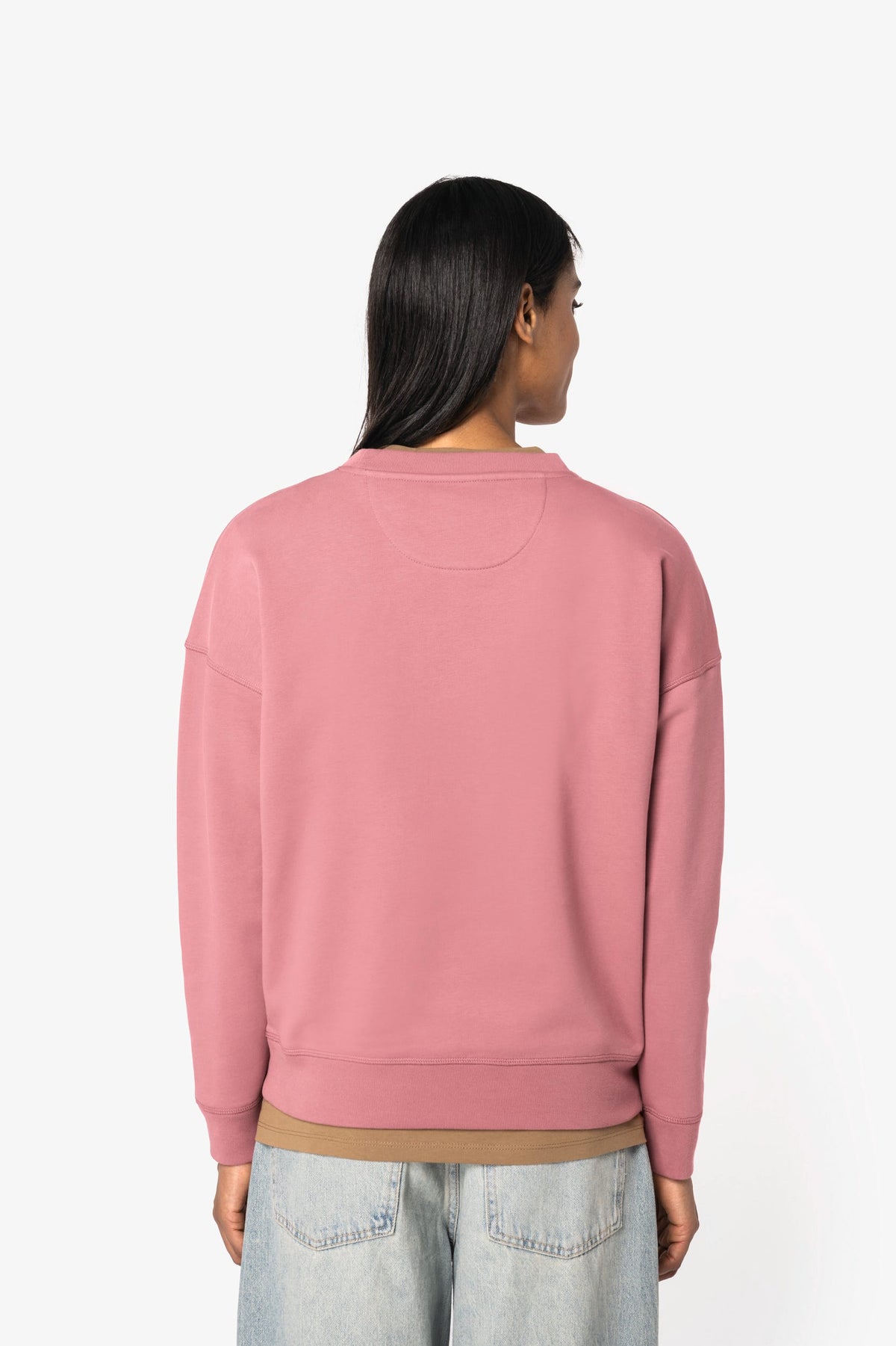 Native Spirit NS439 Ecologische dames sweater met ronde hals en verlaagde schouders