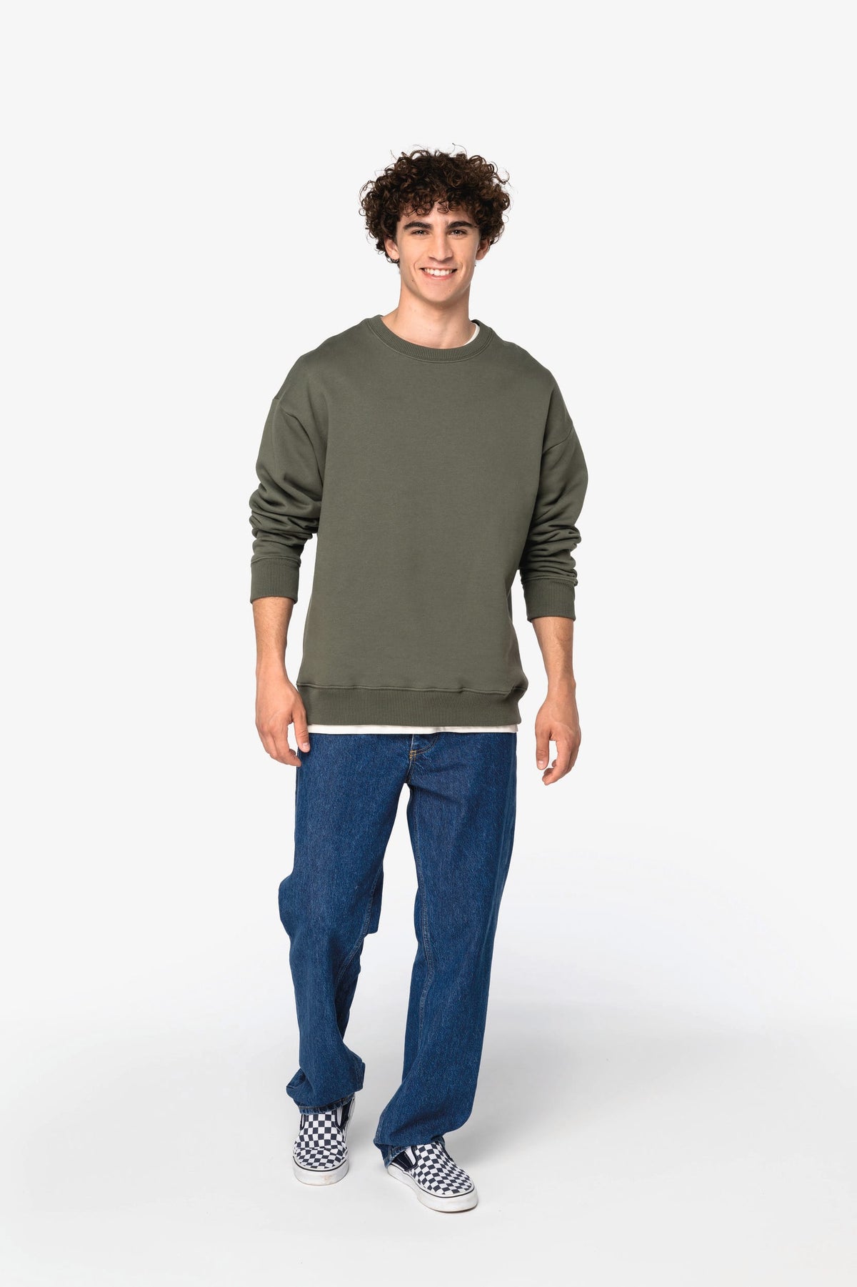 Native Spirit NS440 Ecologische oversized unisex sweater met ronde hals