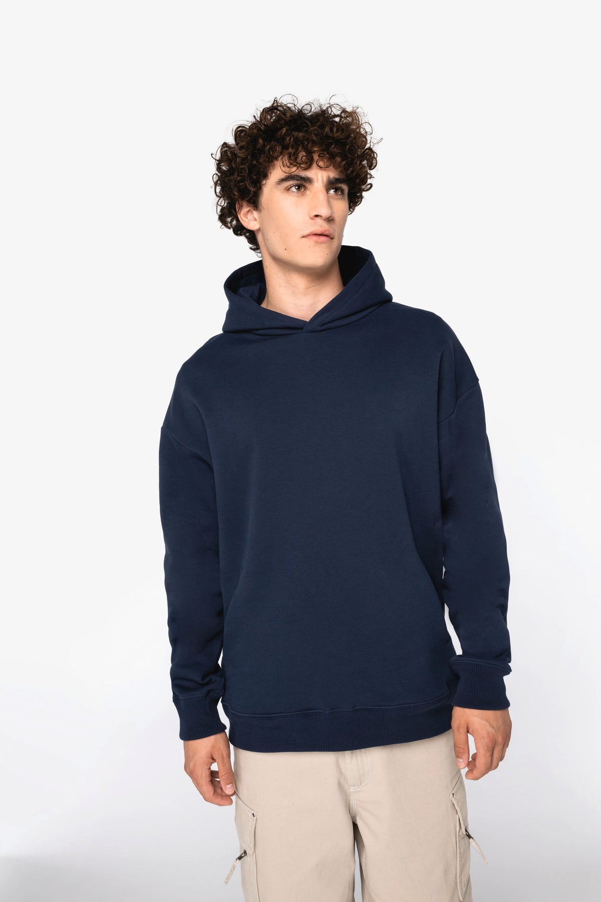 Native Spirit NS441 Ecologische unisex oversized sweater met capuchon