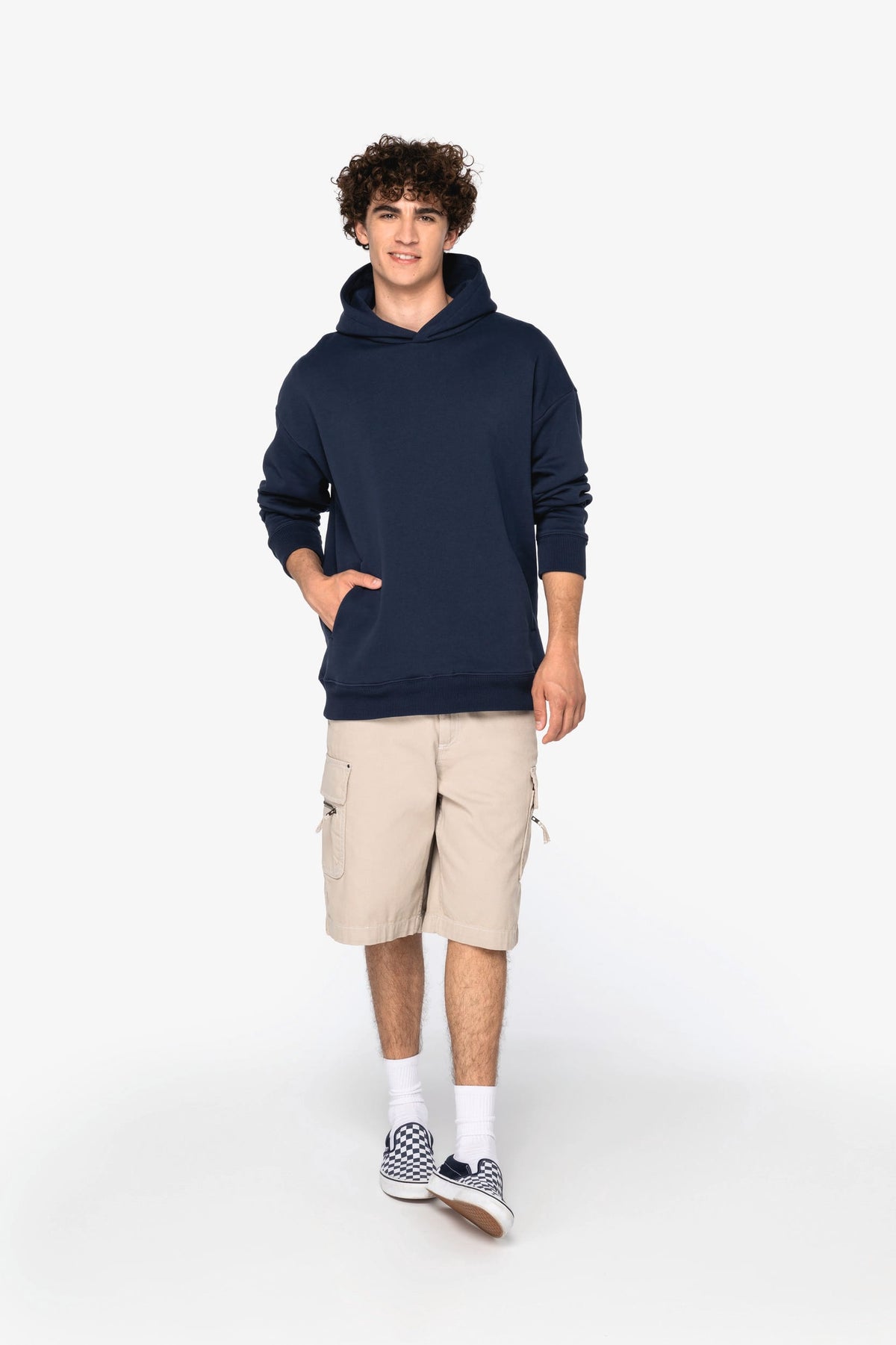 Native Spirit NS441 Ecologische unisex oversized sweater met capuchon