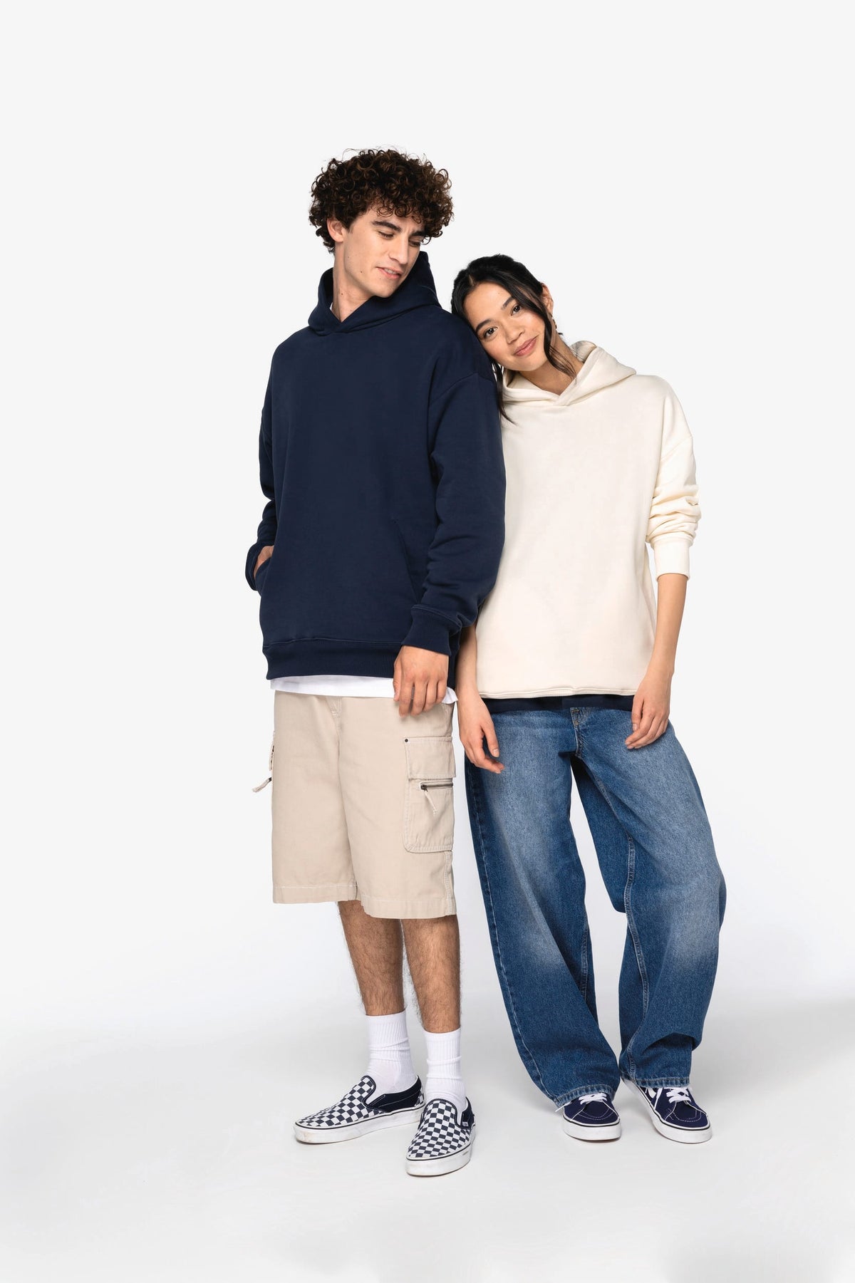 Native Spirit NS441 Ecologische unisex oversized sweater met capuchon