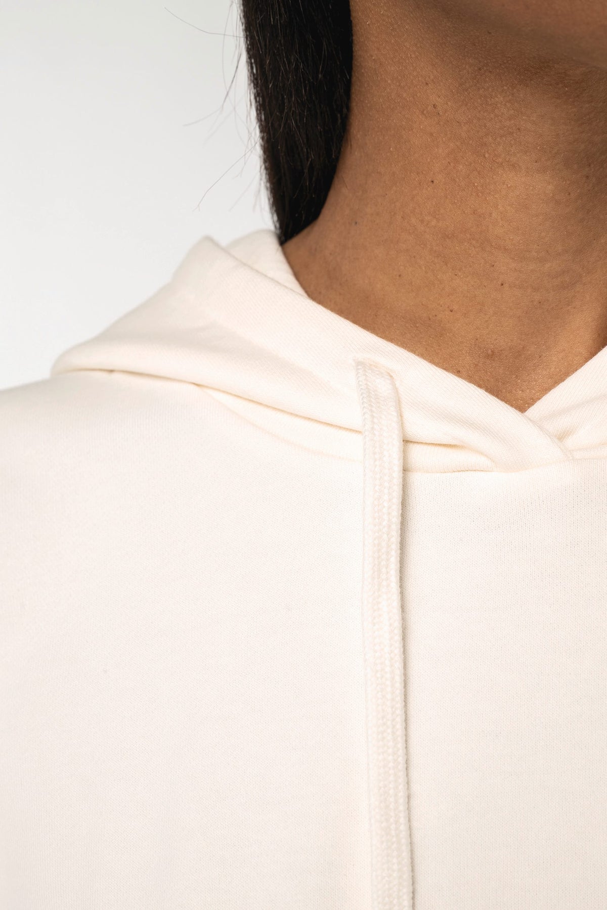 Native Spirit NS446 Ecologische ruime, mouwloze damessweater met capuchon in French Terry