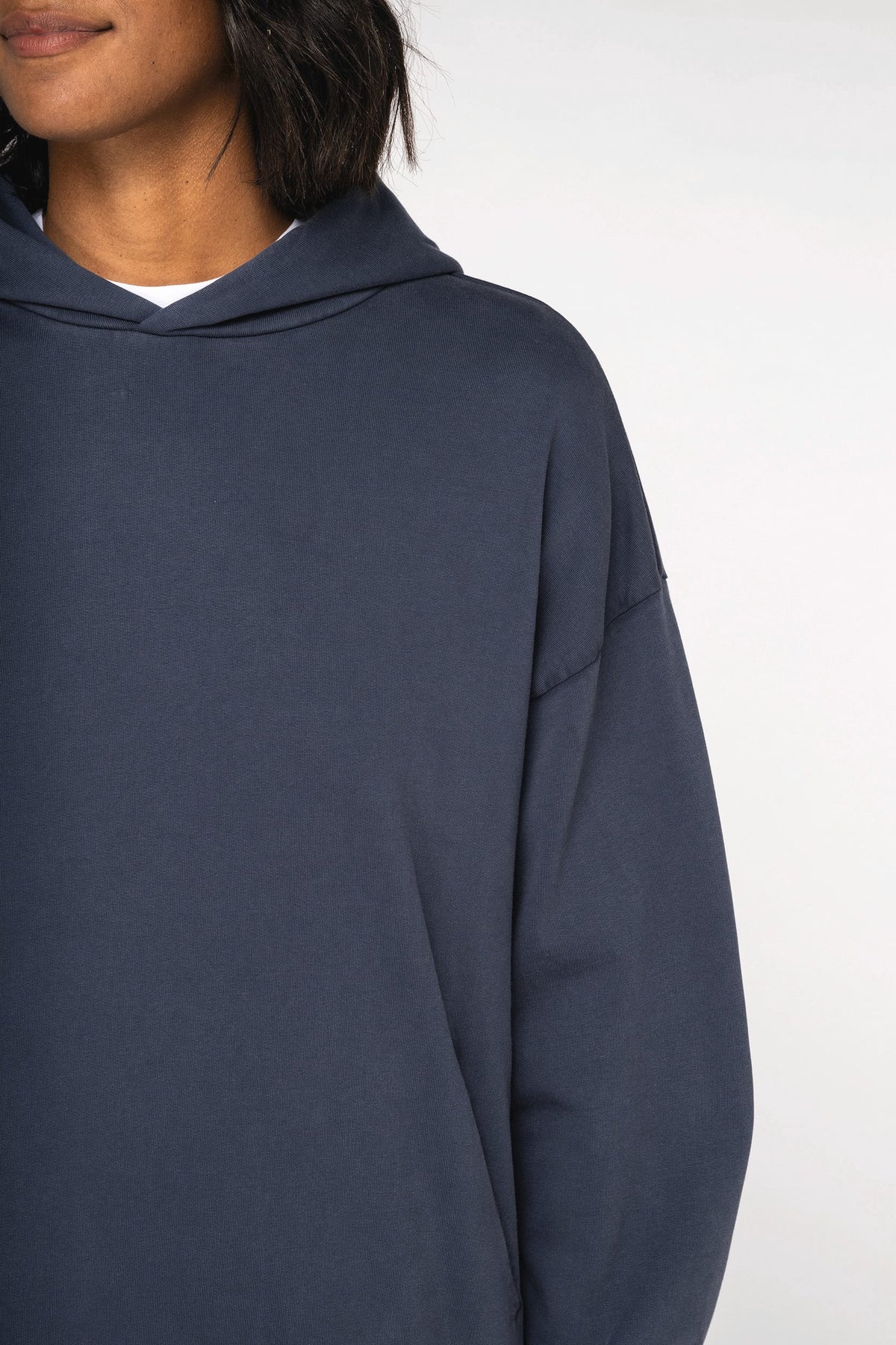 Native Spirit NS448 Duurzame unisex oversized verwassen sweater met capuchon