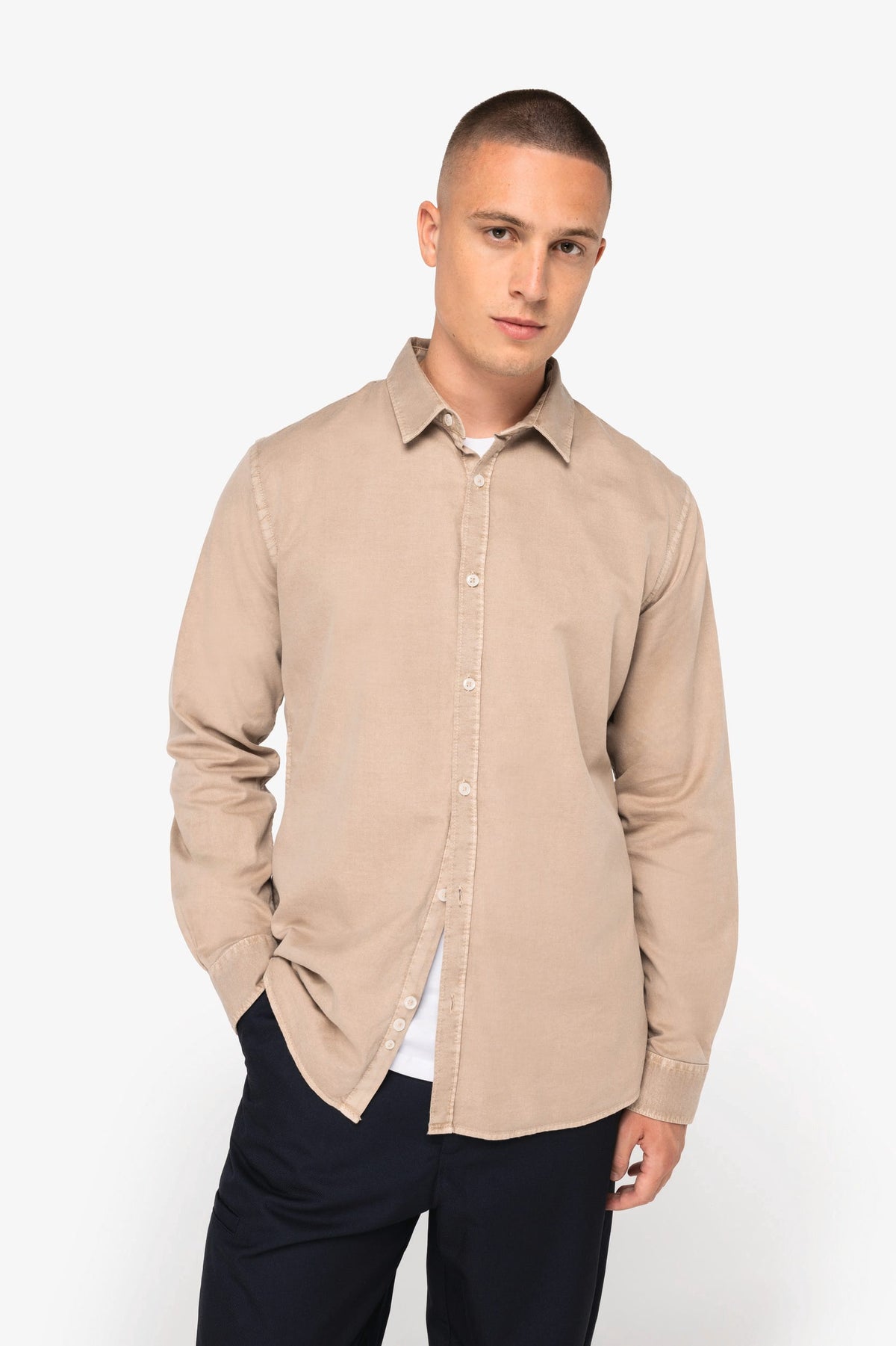 Native Spirit NS502 Ecologisch verwassen herenoverhemd