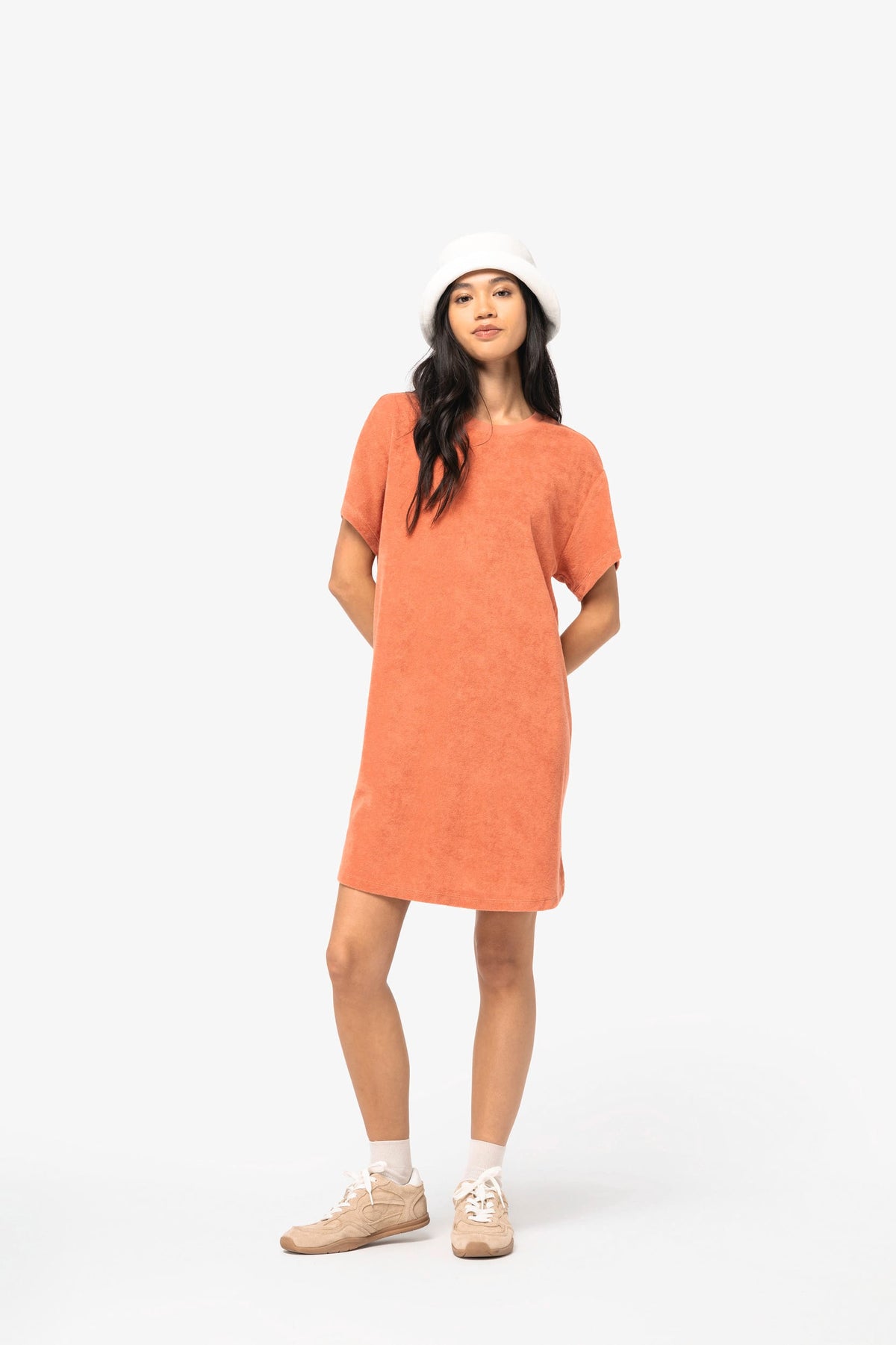 Native Spirit NS5028 Ecologische badstof t-shirtjurk met afhangende mouwen