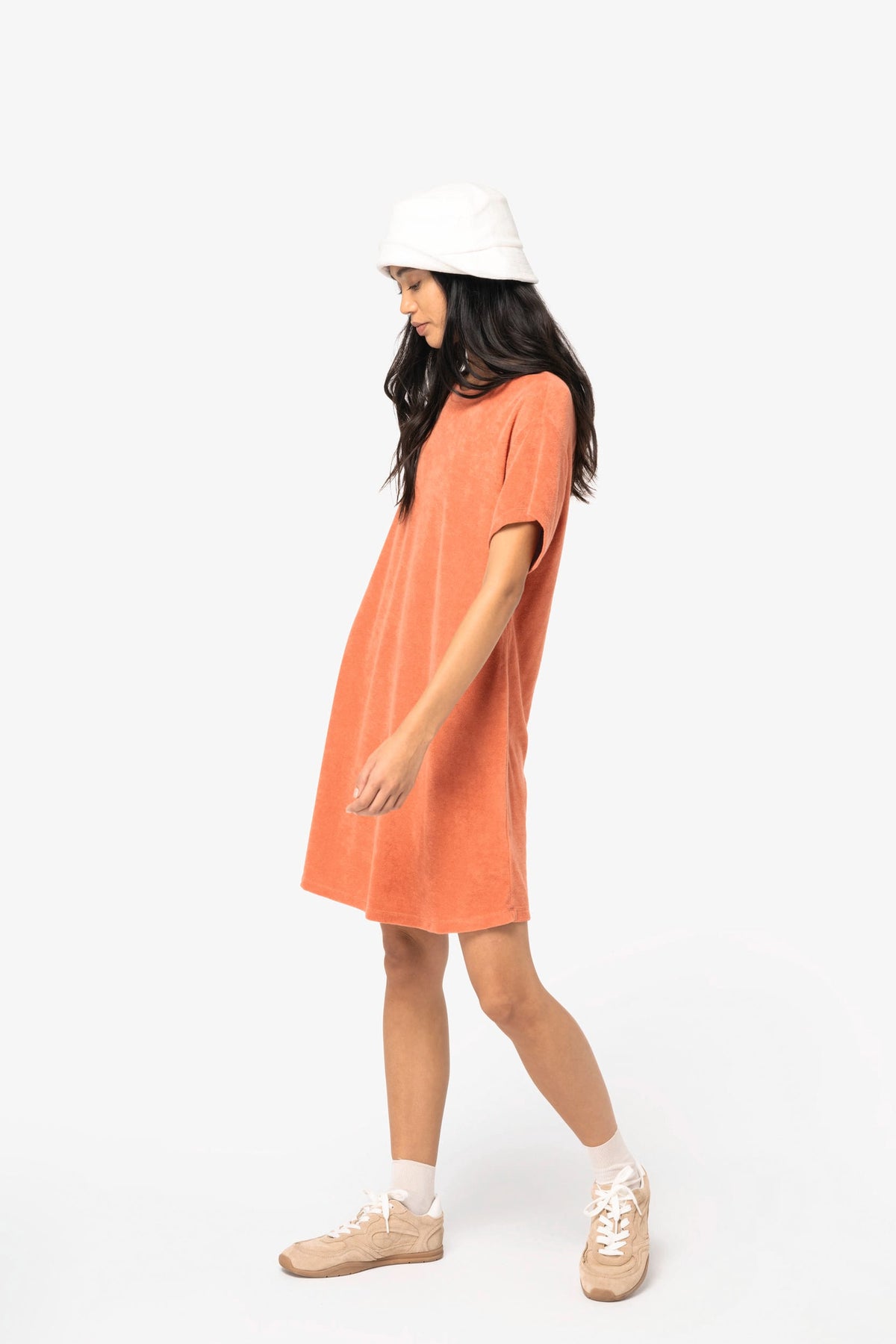 Native Spirit NS5028 Ecologische badstof t-shirtjurk met afhangende mouwen