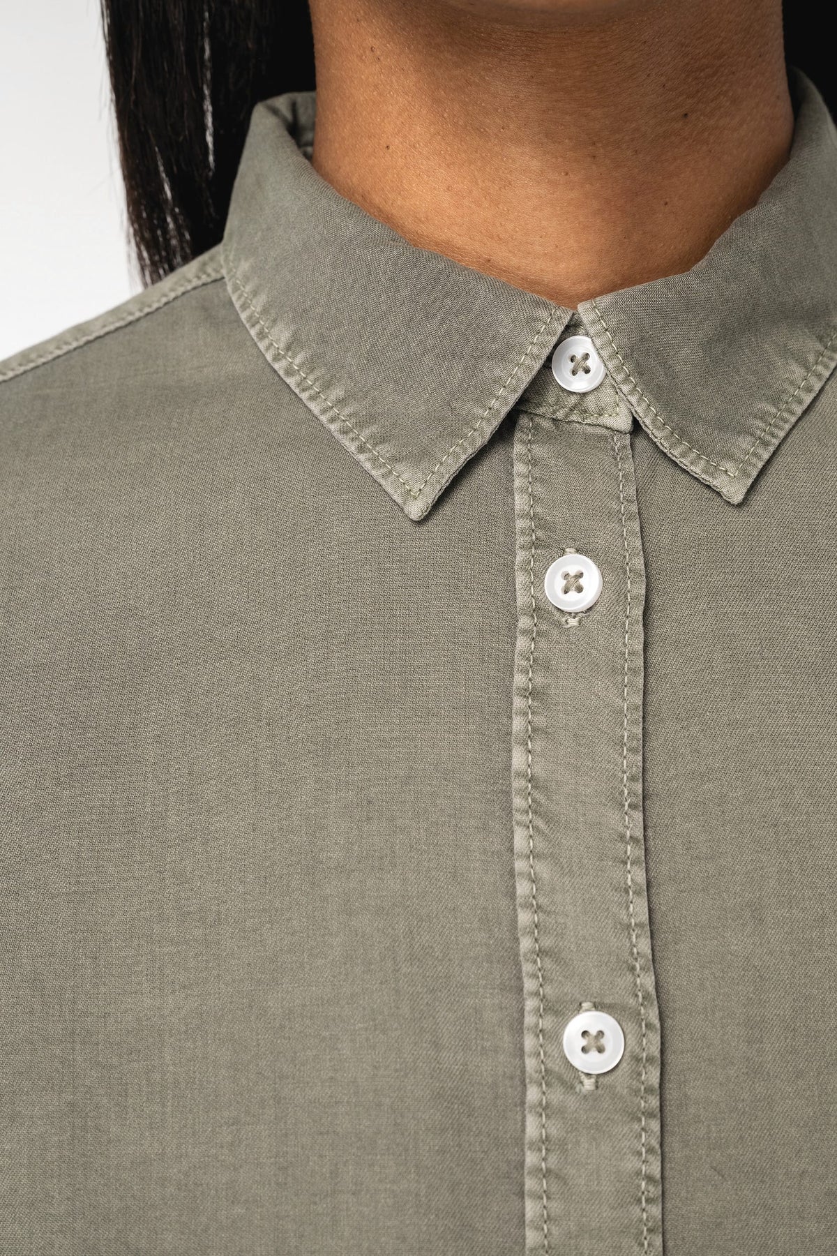 Native Spirit NS503 Ecologisch verwassen damesoverhemd