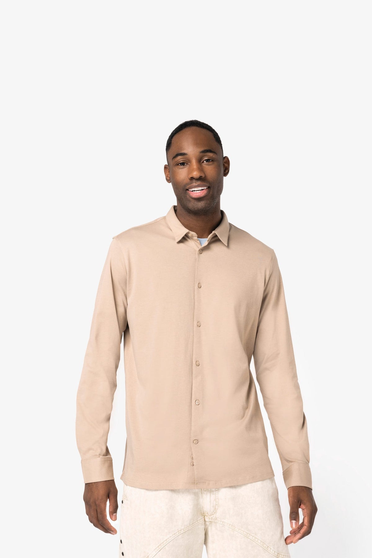 Native Spirit NS510 Ecologisch herenoverhemd van jersey