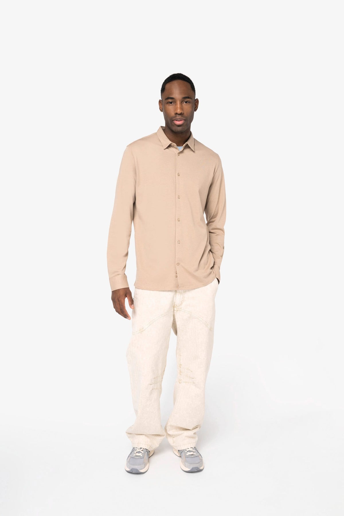 Native Spirit NS510 Ecologisch herenoverhemd van jersey
