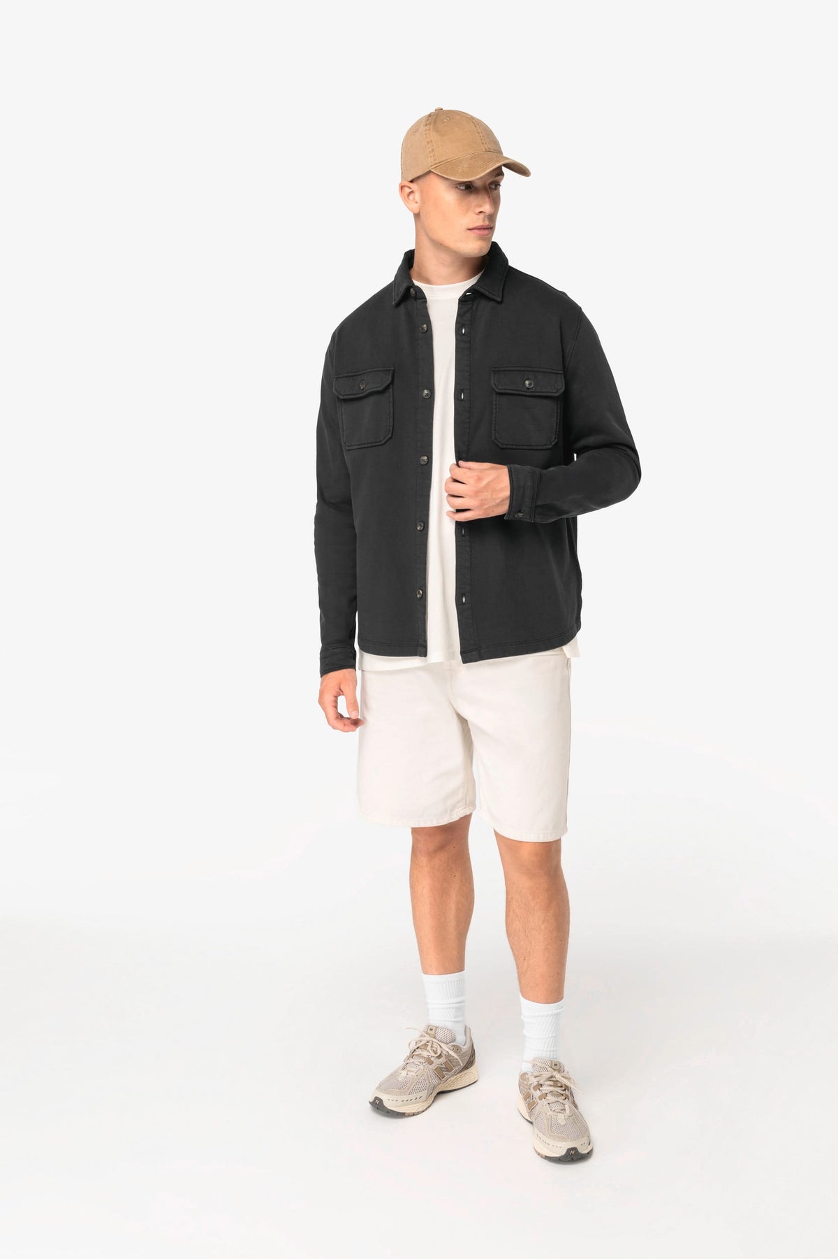 Native Spirit NS521 Ecologisch verwassen herenoverhemd in geborsteld fleece