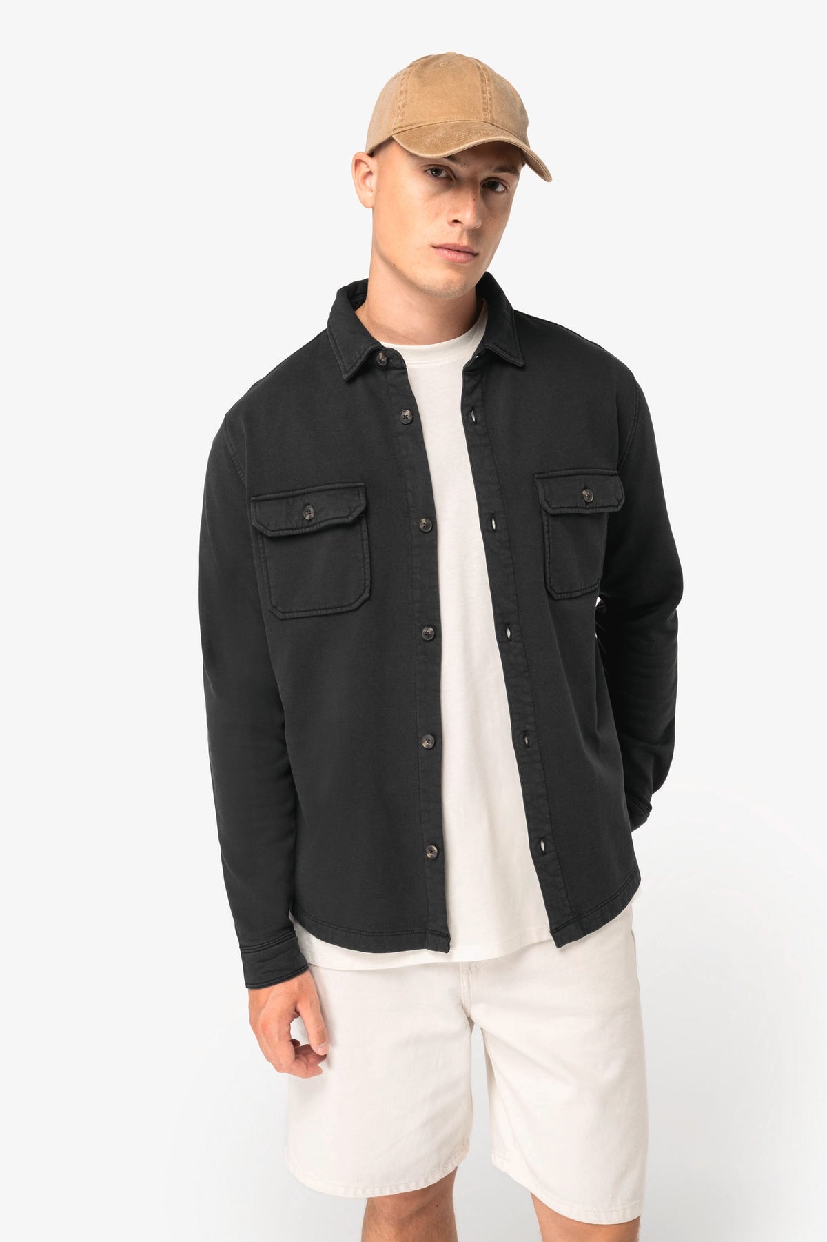 Native Spirit NS521 Ecologisch verwassen herenoverhemd in geborsteld fleece