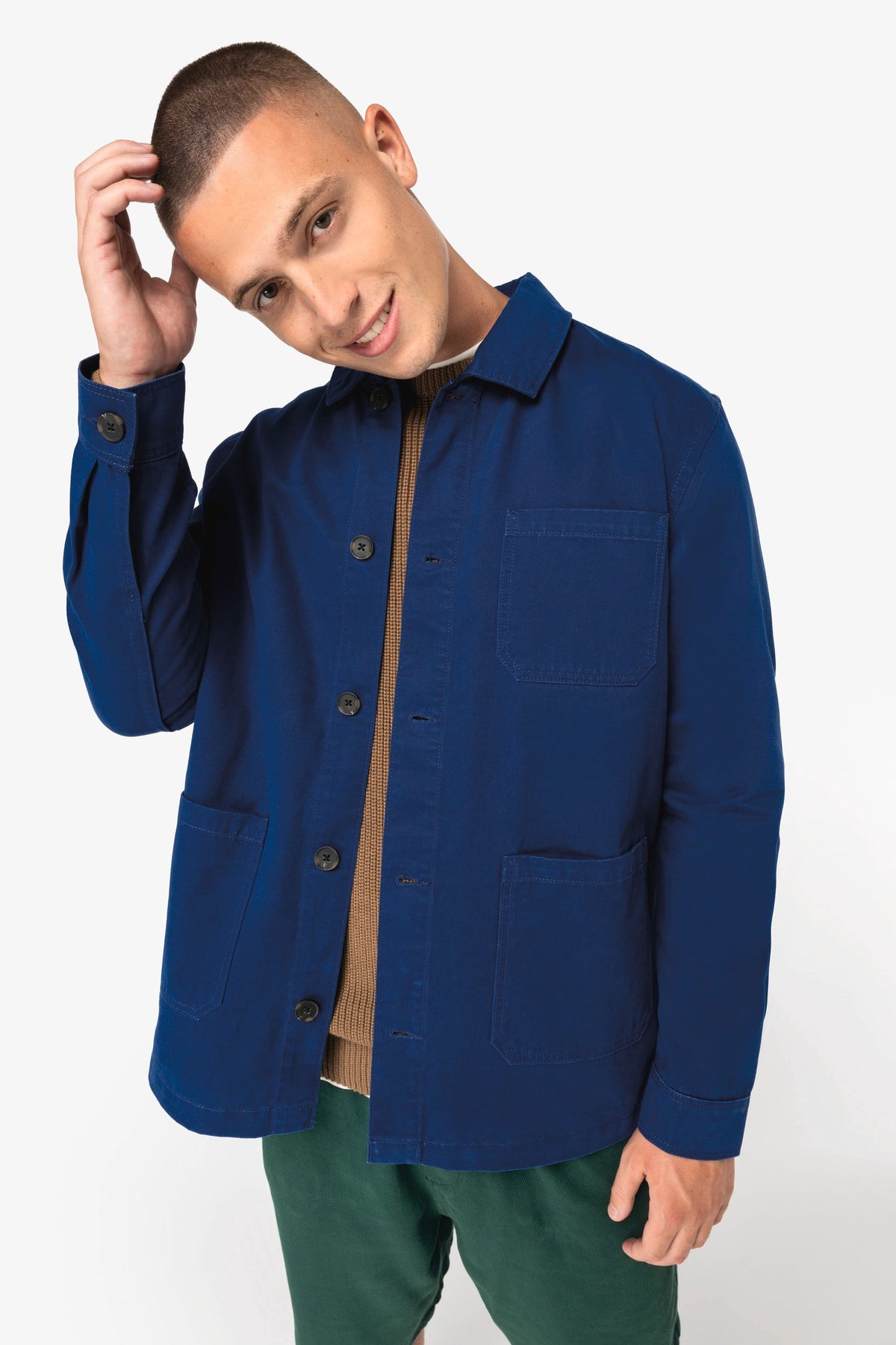 Native Spirit NS611 Verwassen ecologische unisex workerjack