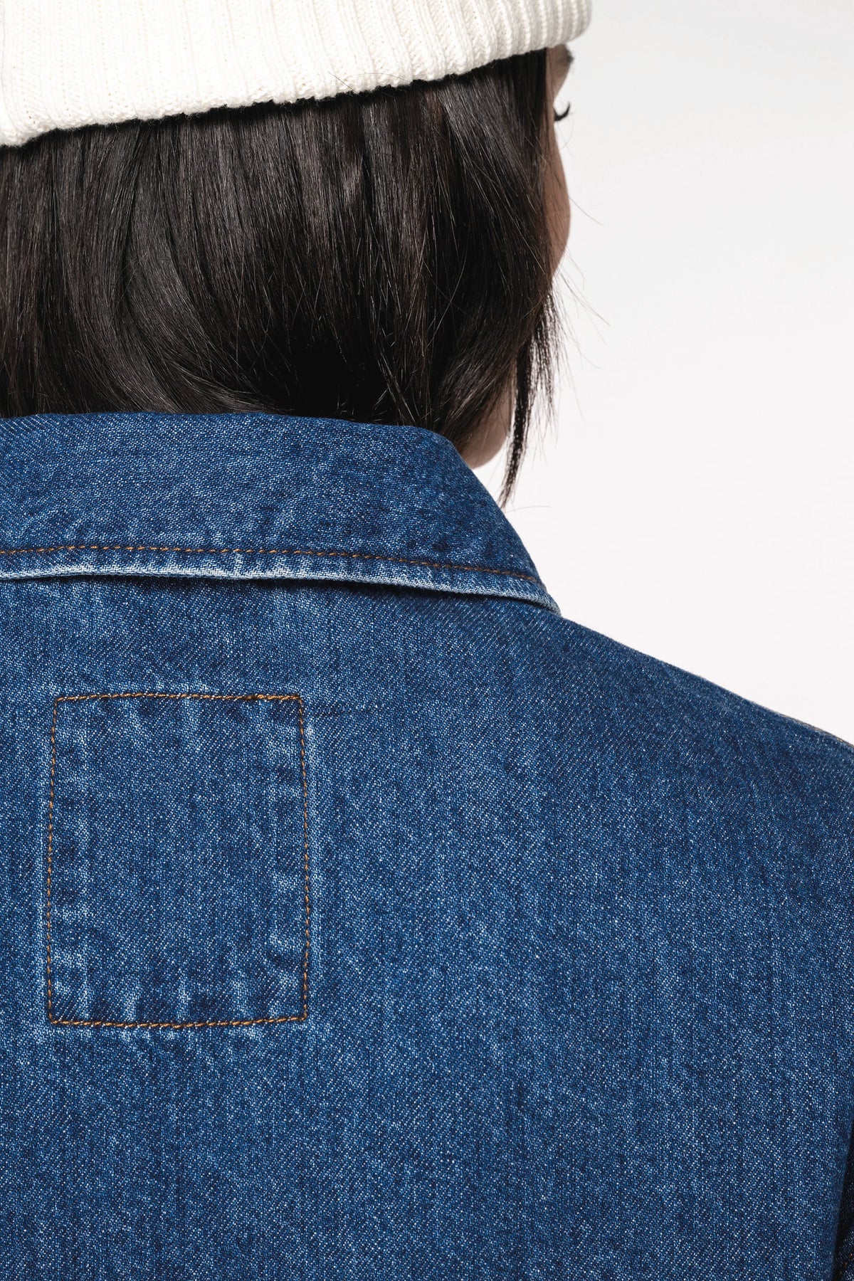 Native Spirit NS614 Ecologische unisex jeansjas met afhangende schouders