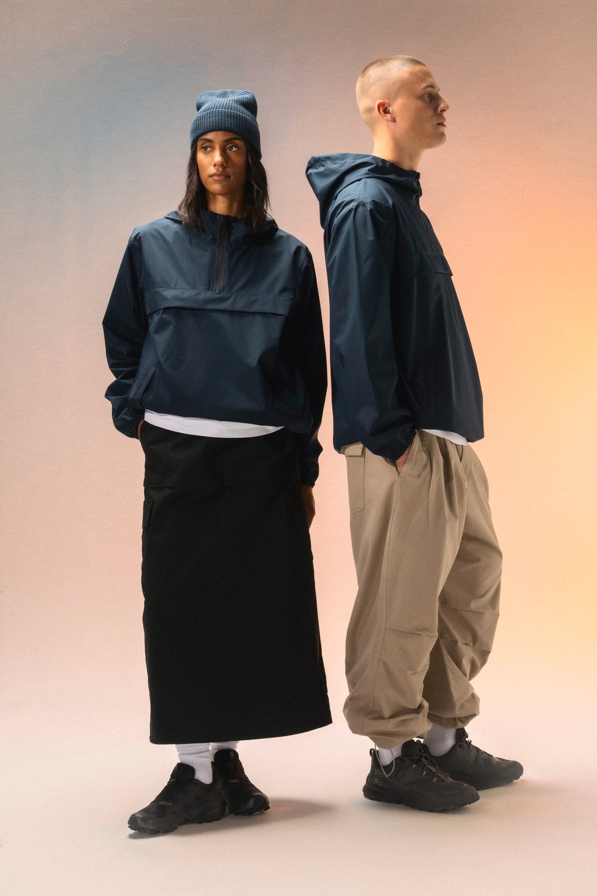 Native Spirit NS616 Ecologisch waterdicht unisex windjack met kwartrits