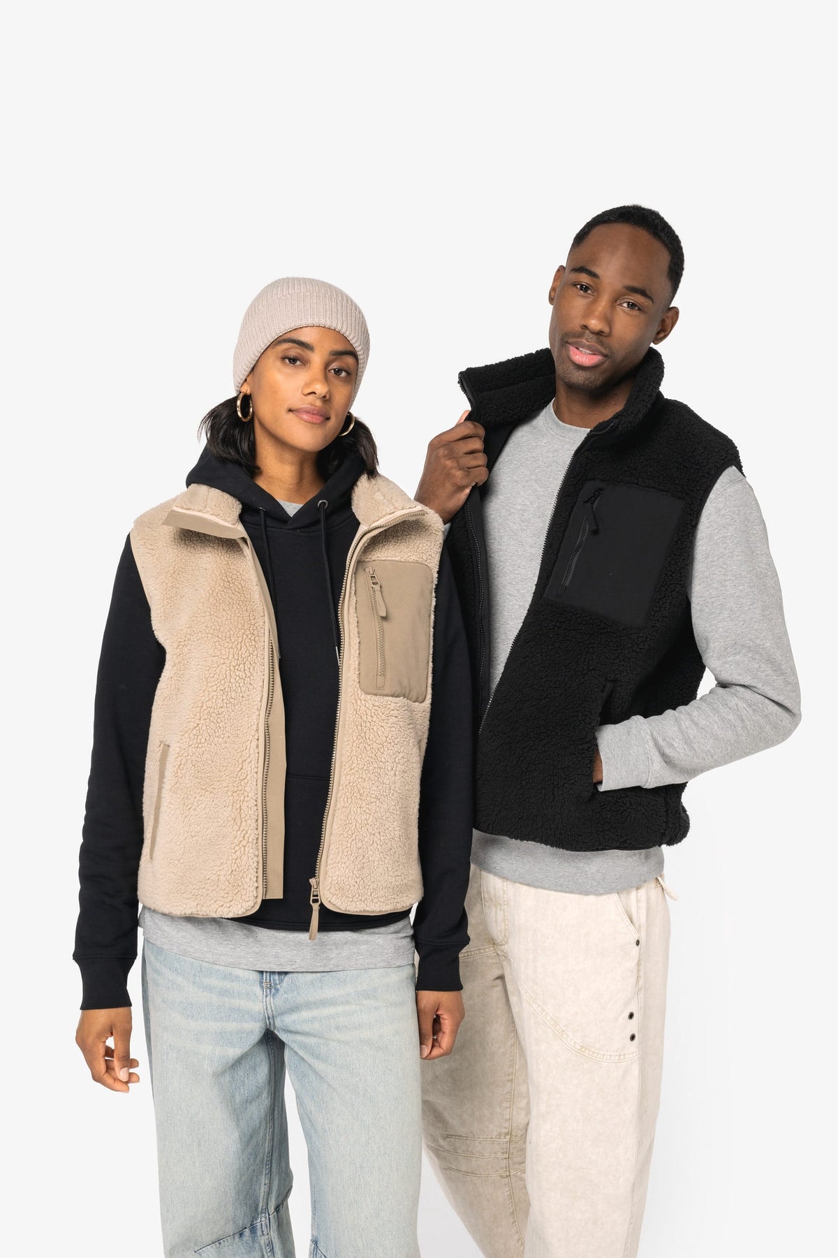 Native Spirit NS624 Ecologische unisex bodywarmer van sherpa