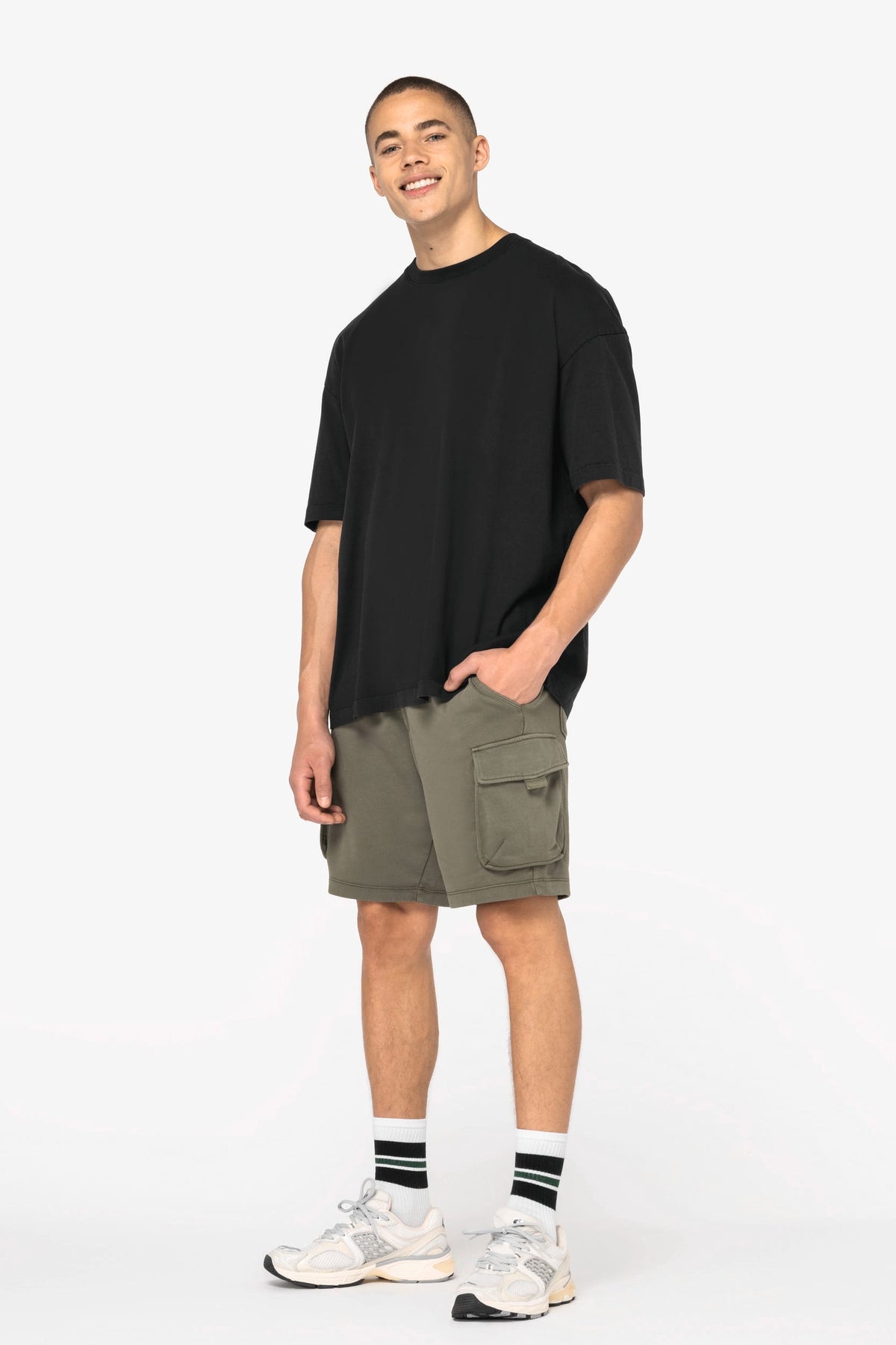 Native Spirit NS717 Duurzame verwassen herencargoshort van French Terry