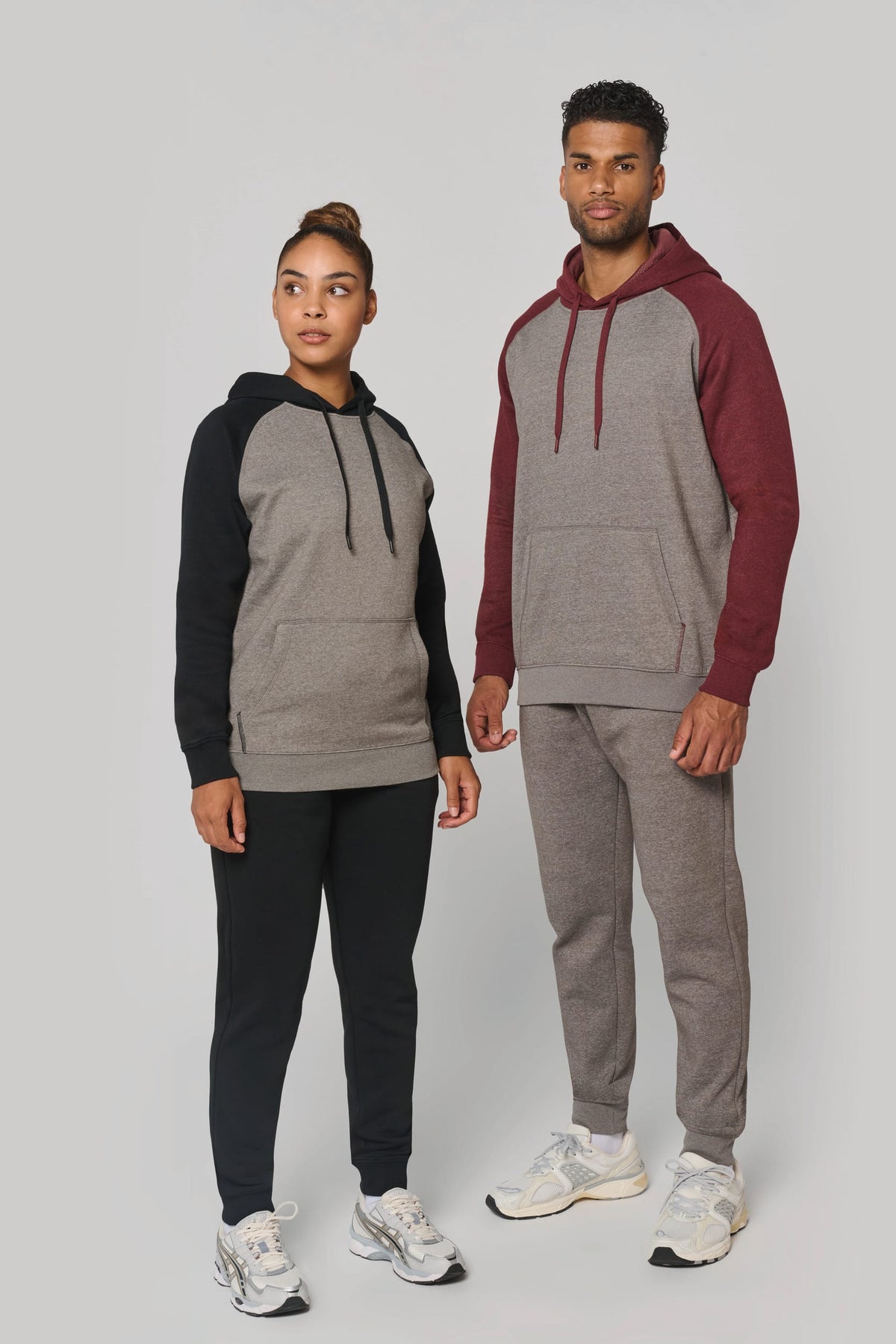 PROACT® PA369 Tweekleurige sweater met capuchon volwassene